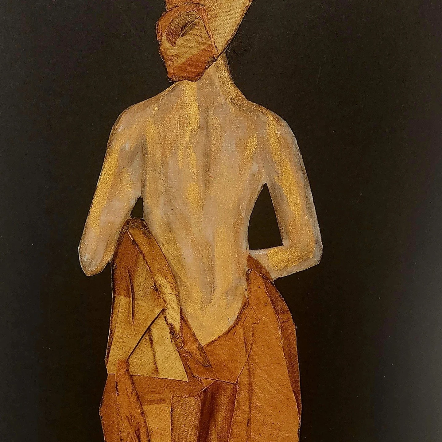 Artist: Durbin, Patti
Instagram: art_by_eyaya
Website: artbyeyaya.com
WOMAN IN SILK
This image is a mixed media piece combining silk fabric and paint. 
#mixedmediaart
#fabricbaskets
#photographicprints
#shoplocalva 
#virginiaartist
#occoquanshops