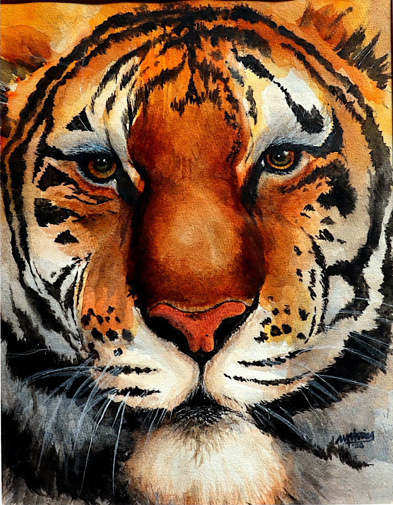 Amber Gaze 11x14 Watercolor