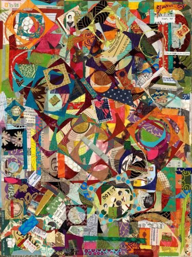 "Snippets of Time" - Mixed Media on Canvas