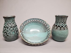 Decorative Bowl and Vases