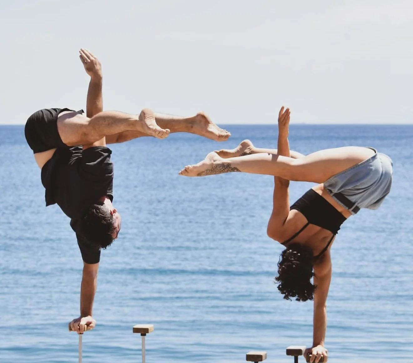 Handstand on the beach, Riviera Maya