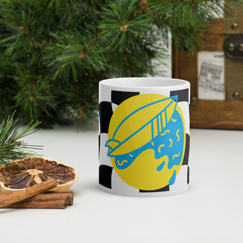 Surfboard glossy mug