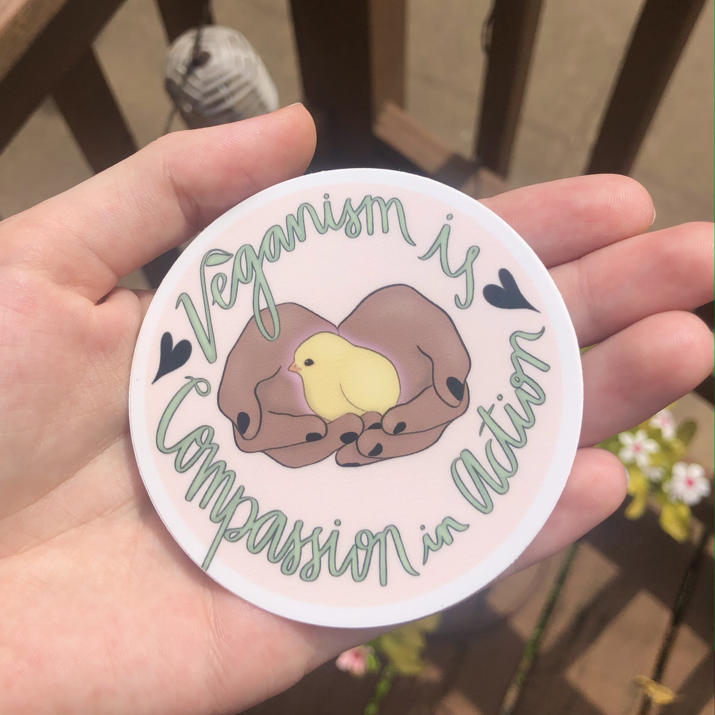 Veganism is Compassion in Action Sticker
