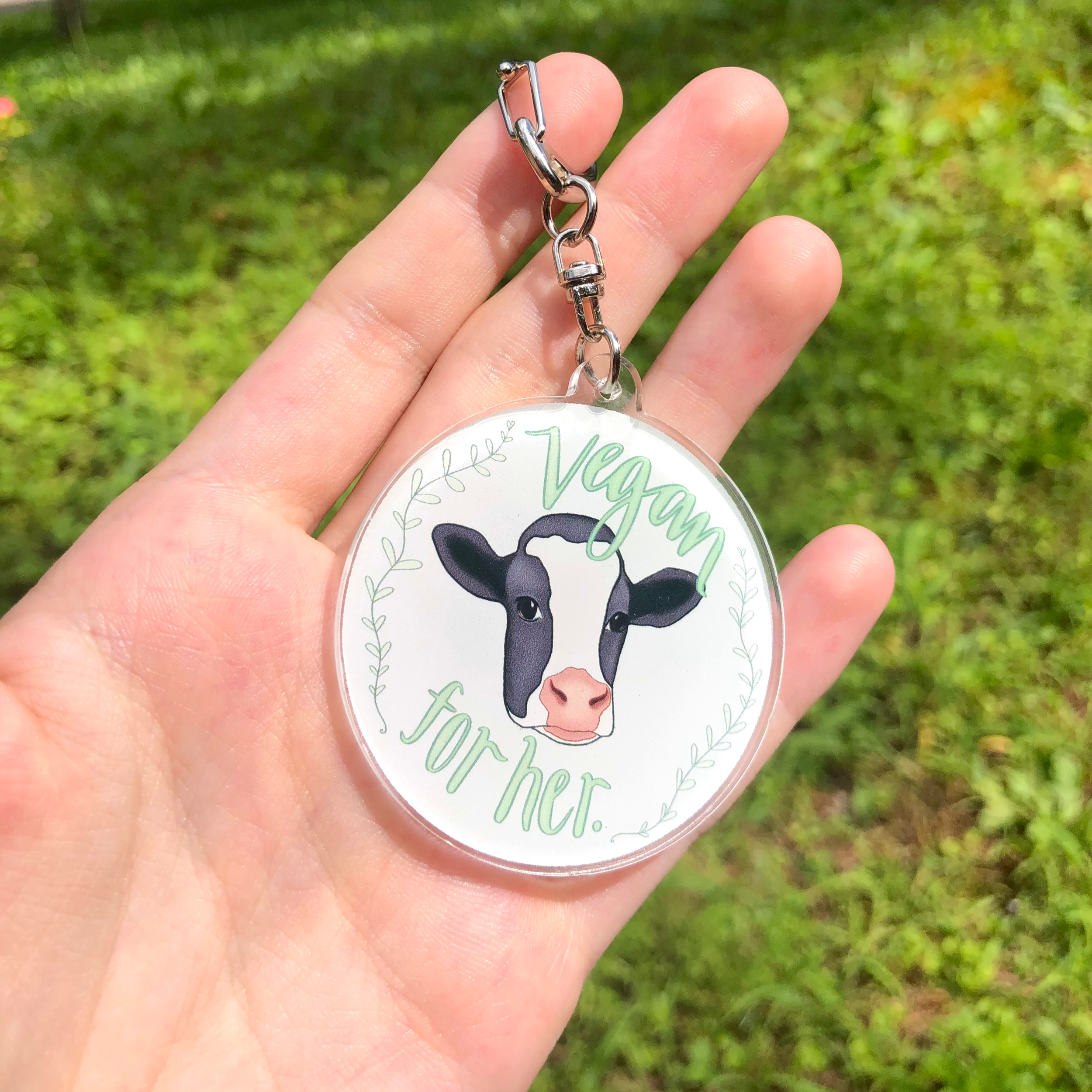Vegan for Her Acrylic Keychain