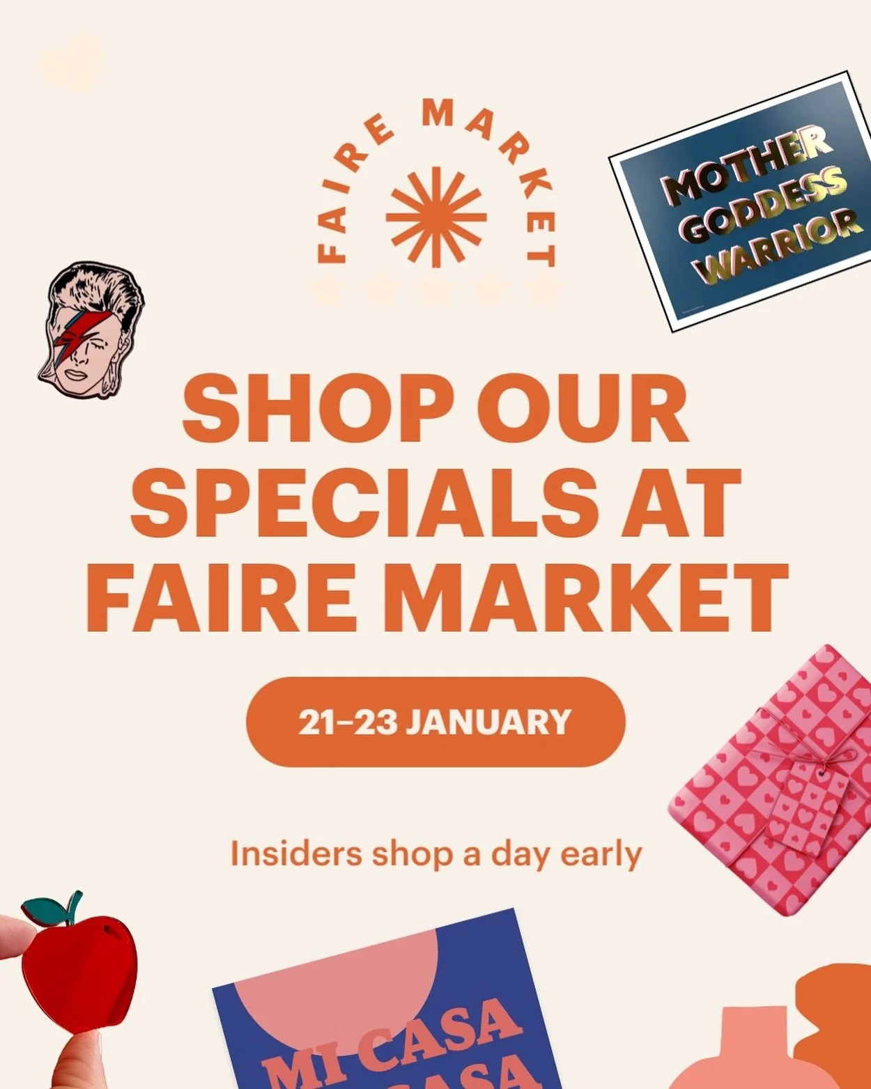 Calling all lovely retailers 🤩🥰 we are on Faire and you can shop our special prices at the Faire market 21-23rd January ~ find our products for your store 

Our best seller Mother Goddess Warrior is perfect for Mother&rsquo;s Day ~ all our art prin