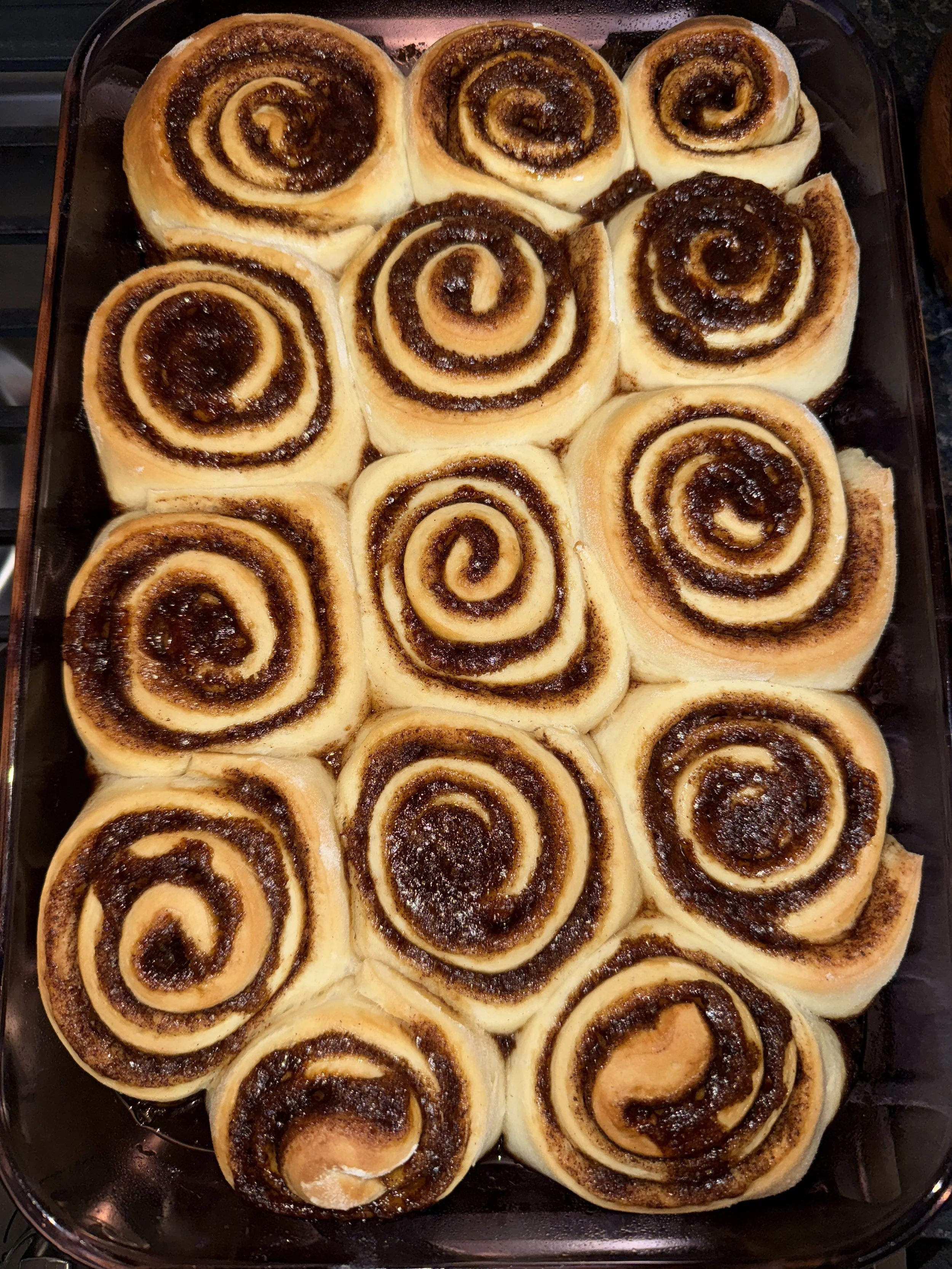 Cinnamon Roll recipe fresh out of the oven