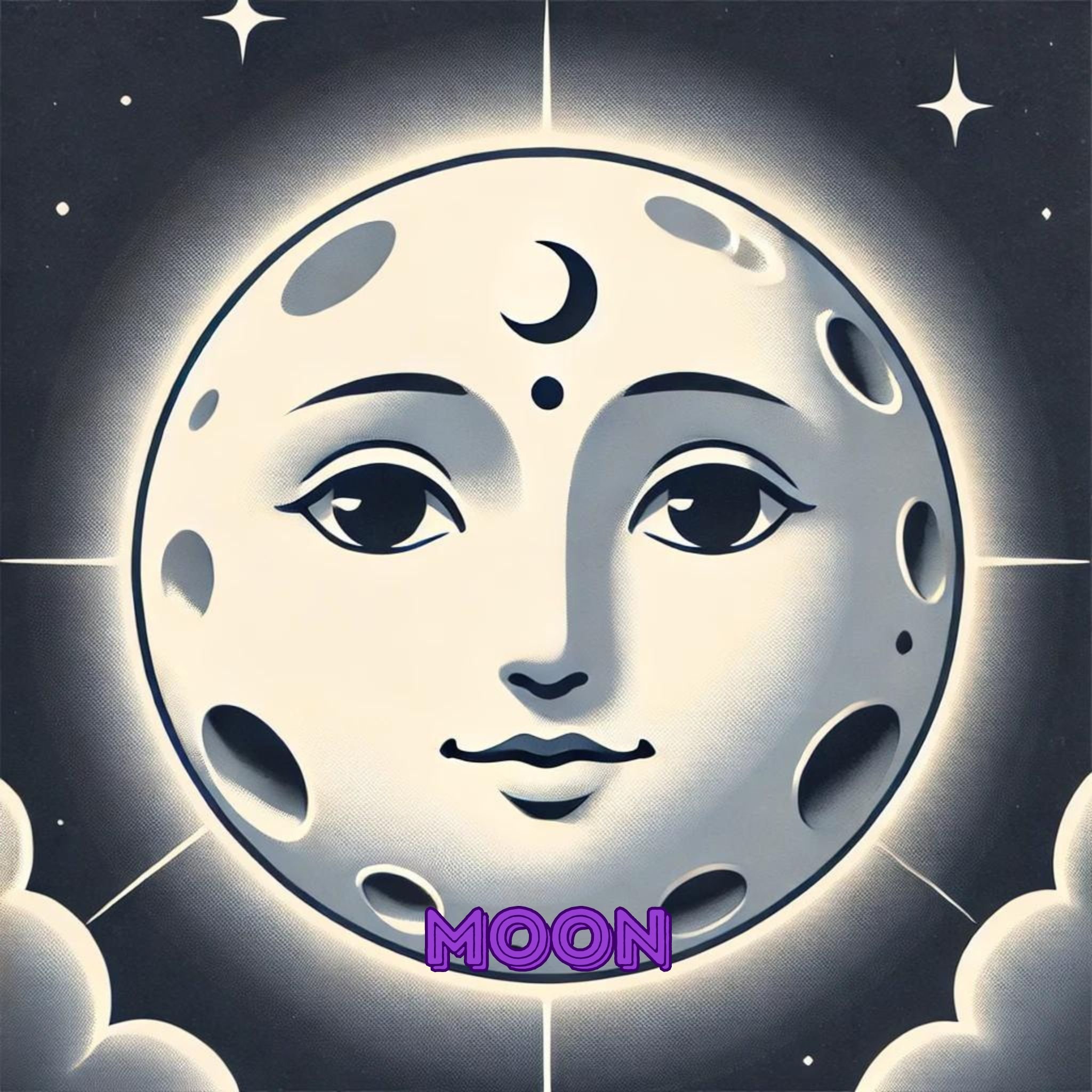 Astrology Moon Button Pin