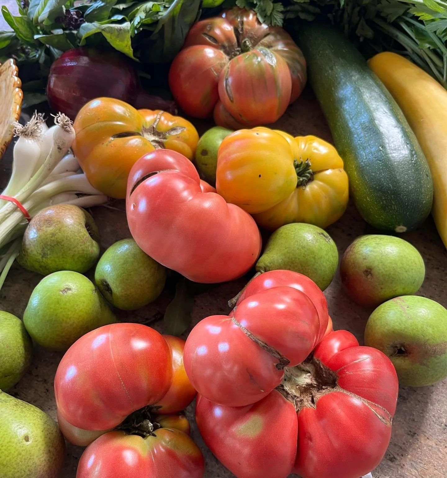 The tiniest but cutest of farmers market hauls! 🍅