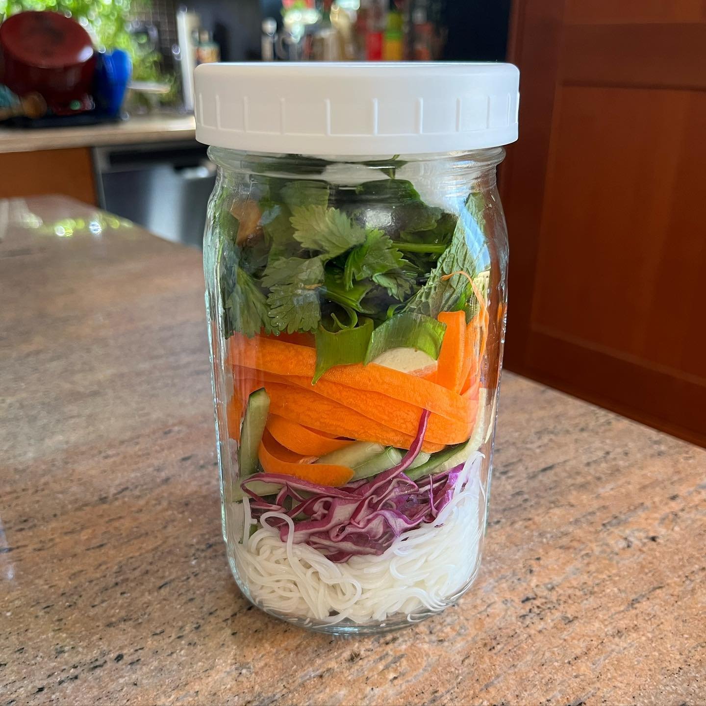 This week&rsquo;s mason jar salad is a Spring Roll in a Bowl with Tofu