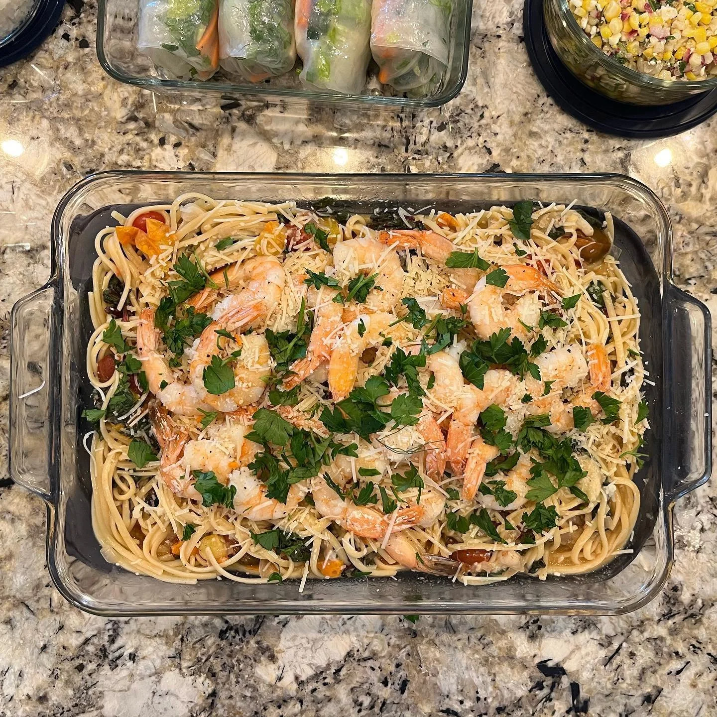 A simple shrimp pasta 🍤