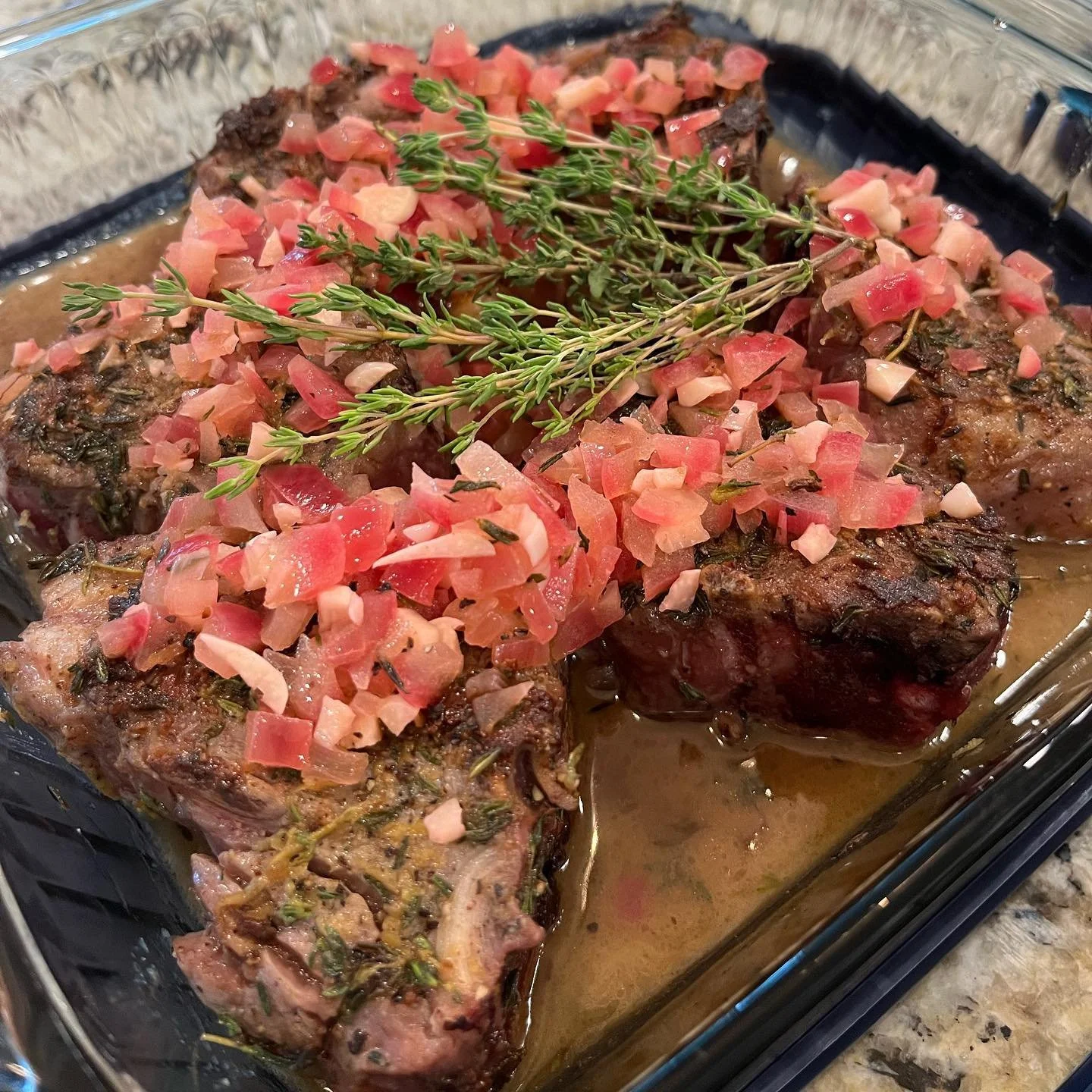 Lamb Chops, Polenta and Greens