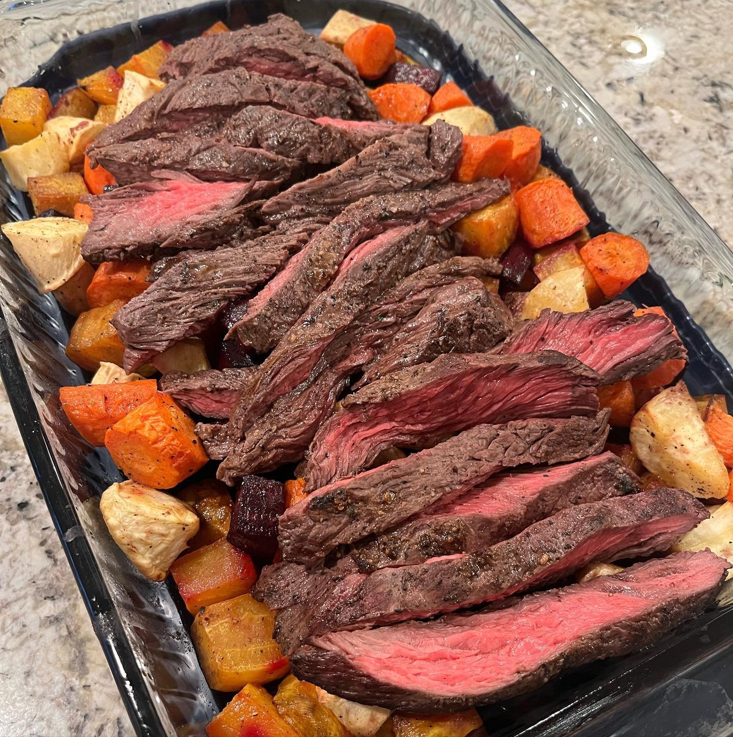 Steak with Roasted Root Veggies