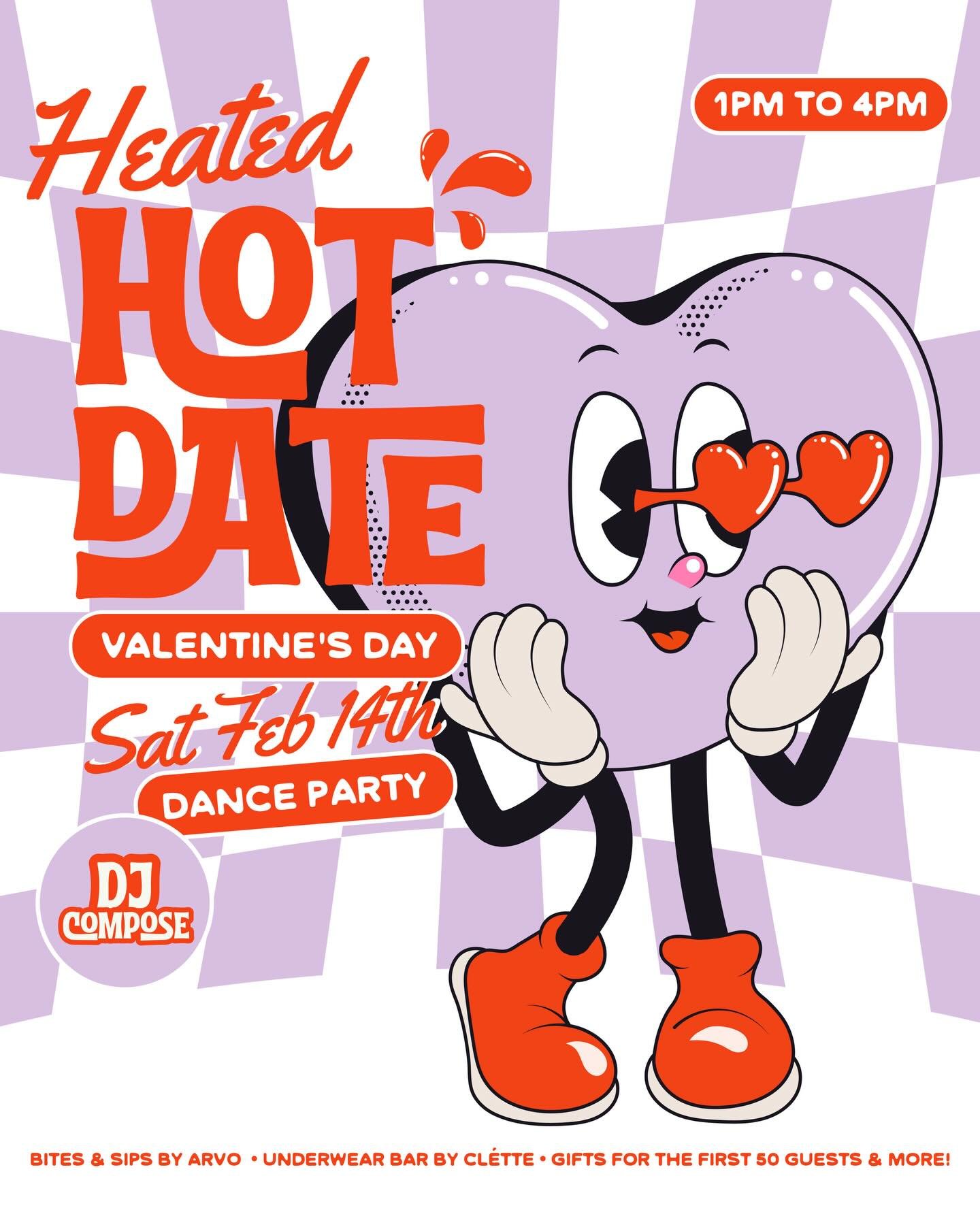 HANG WITH HEATED! 
It's a HOT DATE @heatedhonolulu 
Roses are red 🌹 Heated is hot 🔥 this Valentine&rsquo;s Day, we&rsquo;re dancing, not doing squats! 💃🏽🕺🏽 

Join us for our first ever community hang on Valentine&rsquo;s Day, Saturday, February