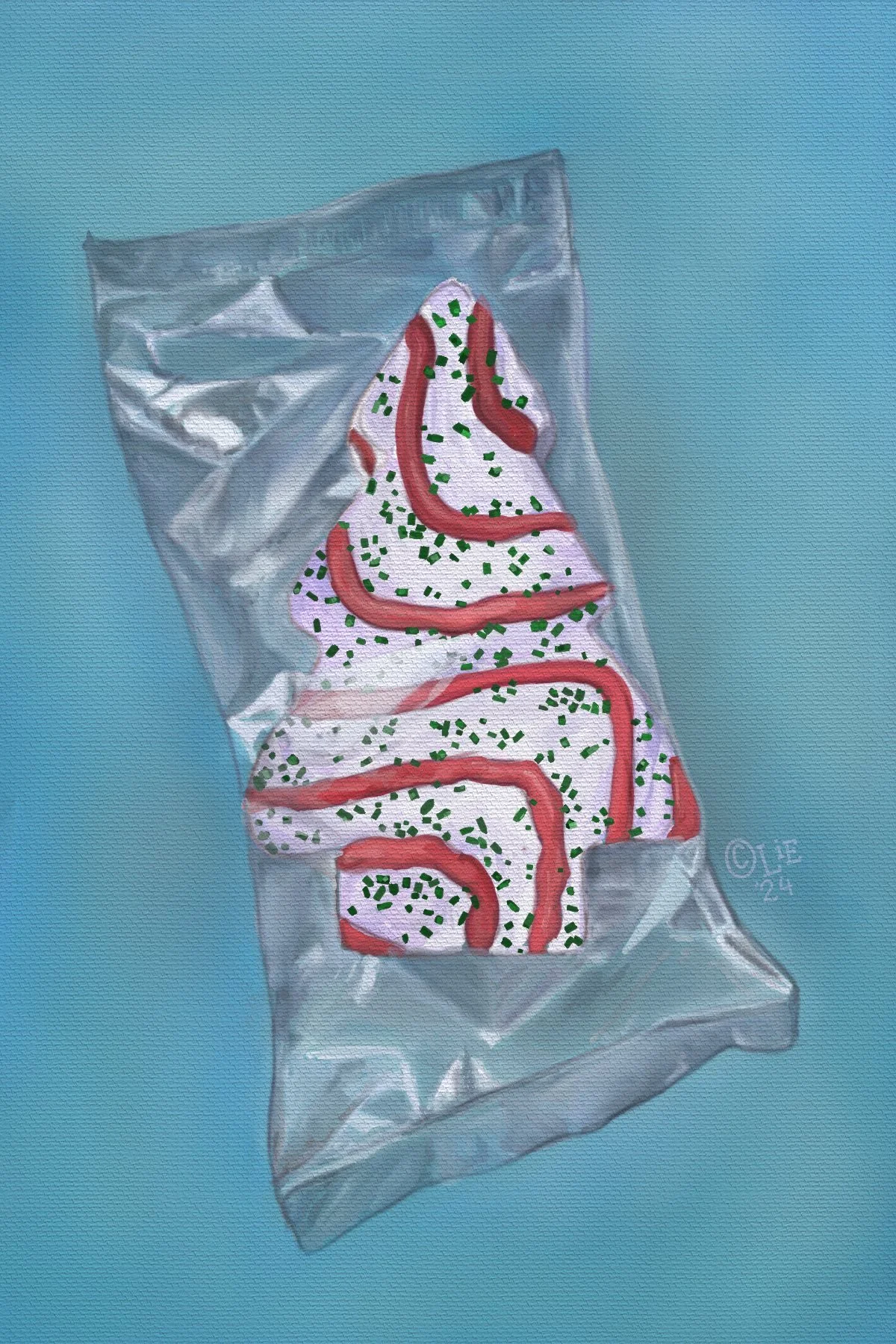 Christmas tree cake
2024
digital painting