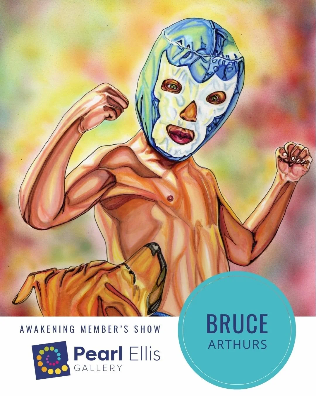 🎨⭐️ Artist Feature: Bruce Arthurs @bruce_sma_artist 

&ldquo;Trinidad: The story in this diptych came to me based on 5 things: The legend of the Blue Demon mask; a photograph by @amecasfotografia of a mask hanging from a rope; a photograph by @jegl0