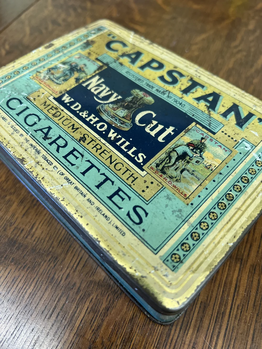 old cigarette tins 4pc Old Tobacco Tins