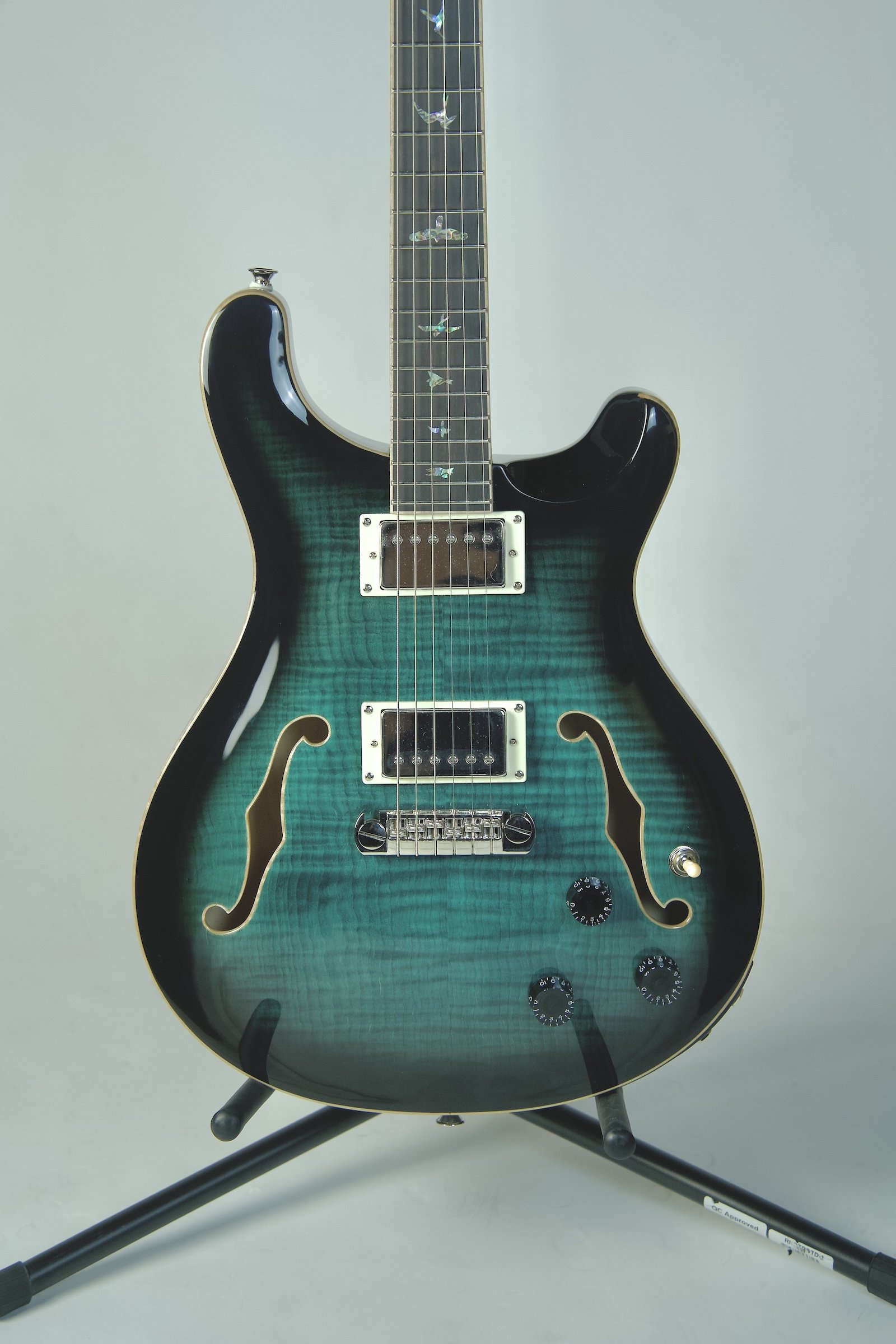 Used PRS SE Hollowbody II Piezo Electric Guitar Peacock Blue2.jpeg