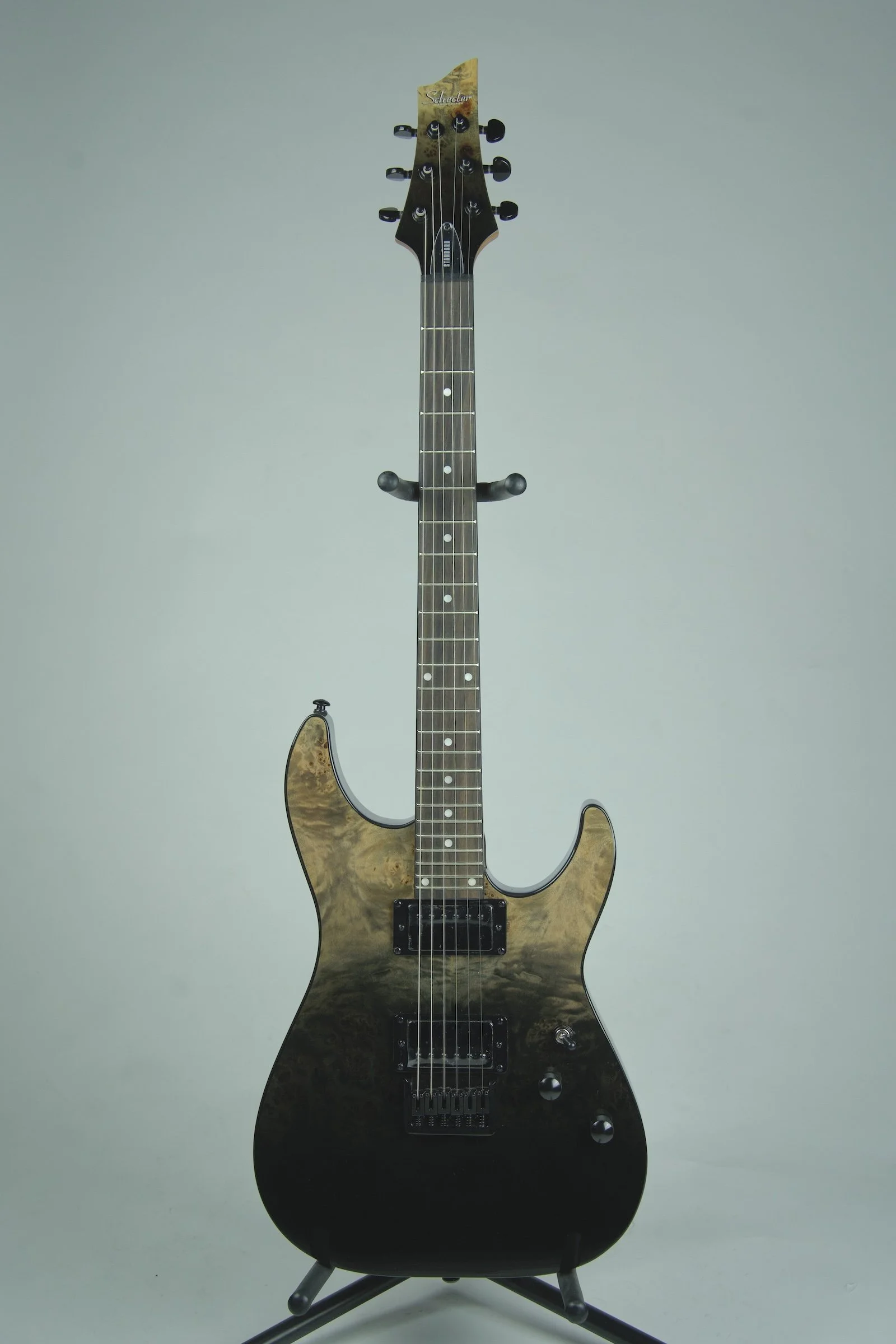 Schecter C-1 Standard Black Fade Burst Burl1.jpeg