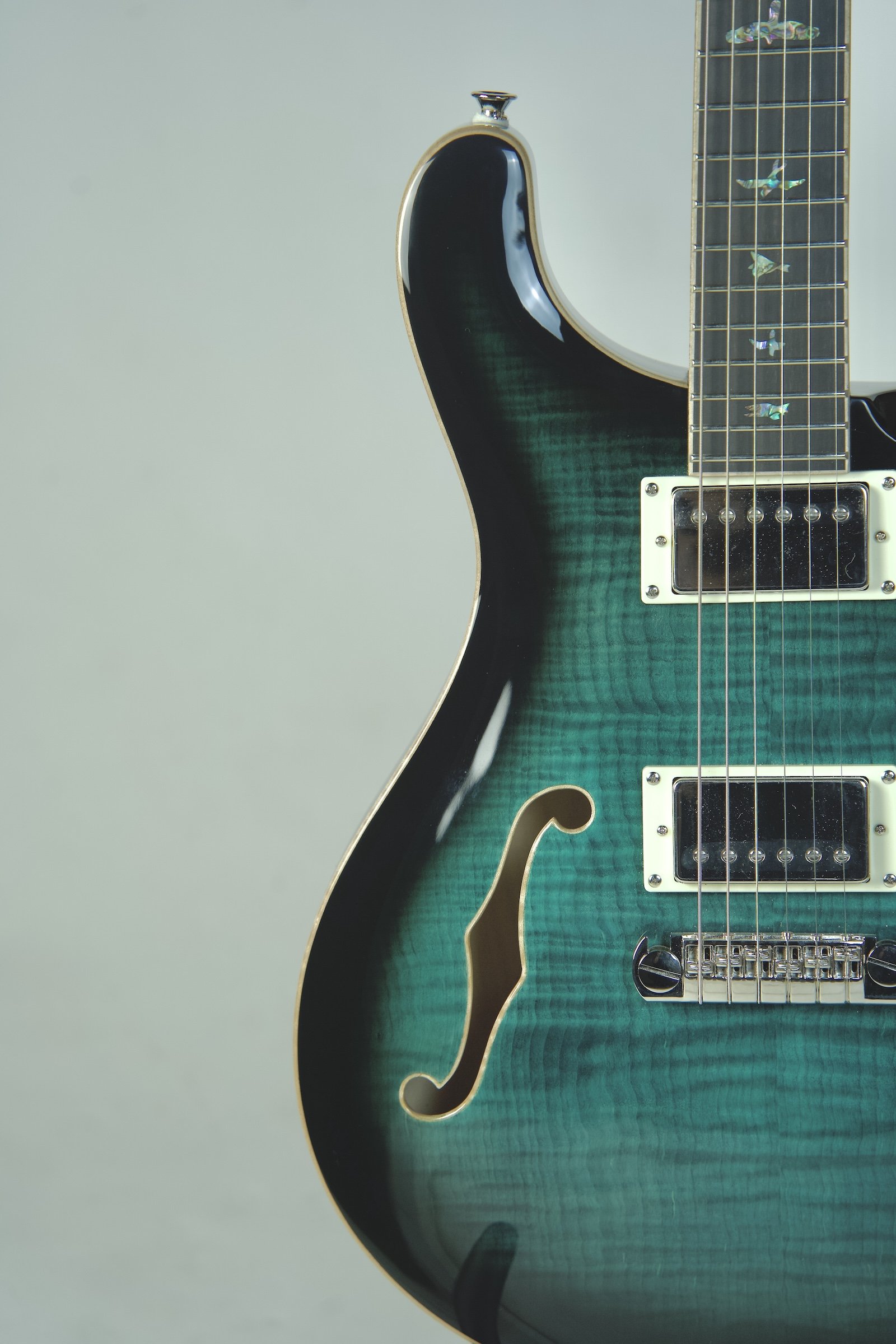 Used PRS SE Hollowbody II Piezo Electric Guitar Peacock Blue3.jpeg