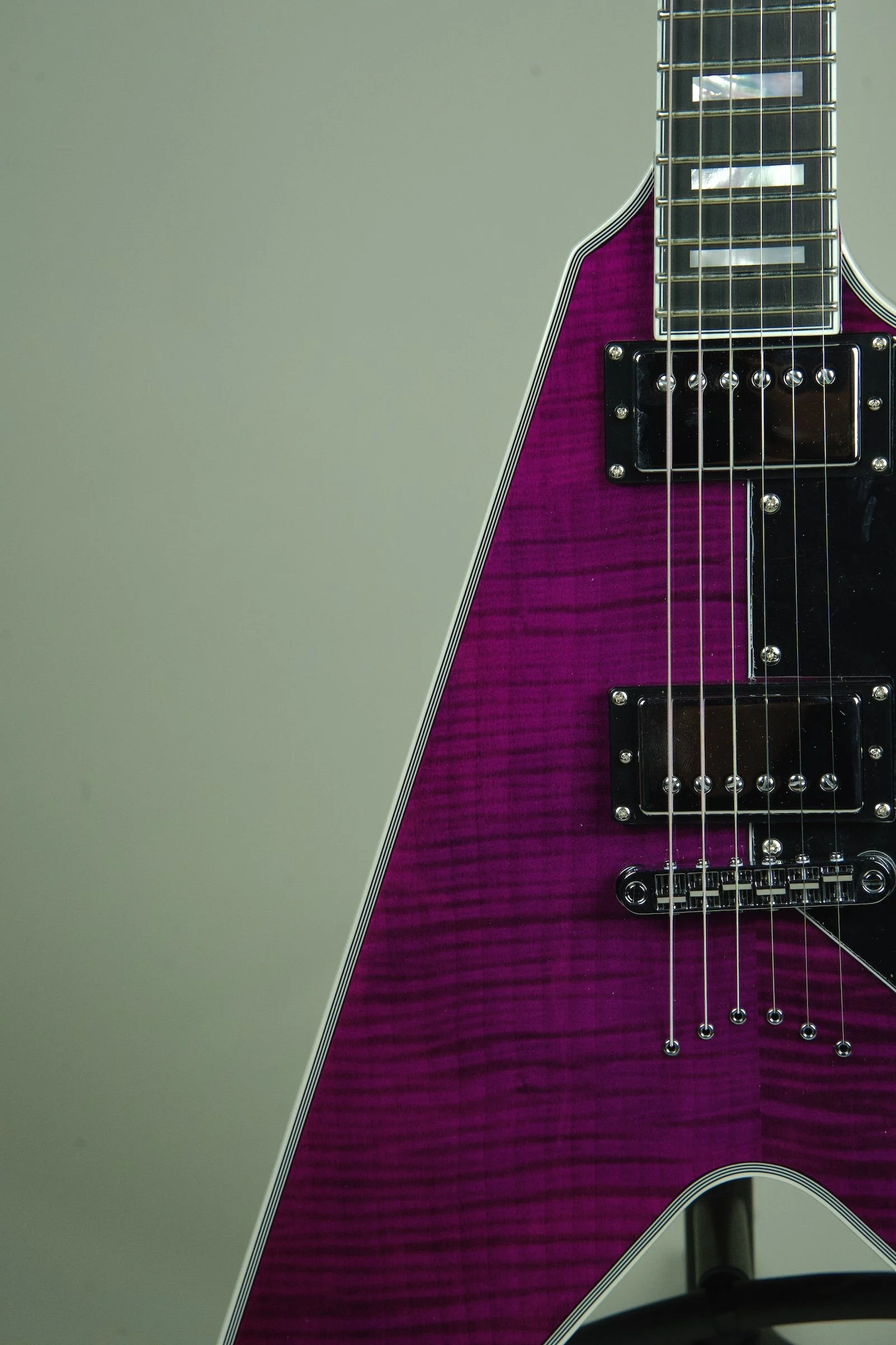 Schecter V-1 Custom Electric Guitar - Trans Purple4.jpeg