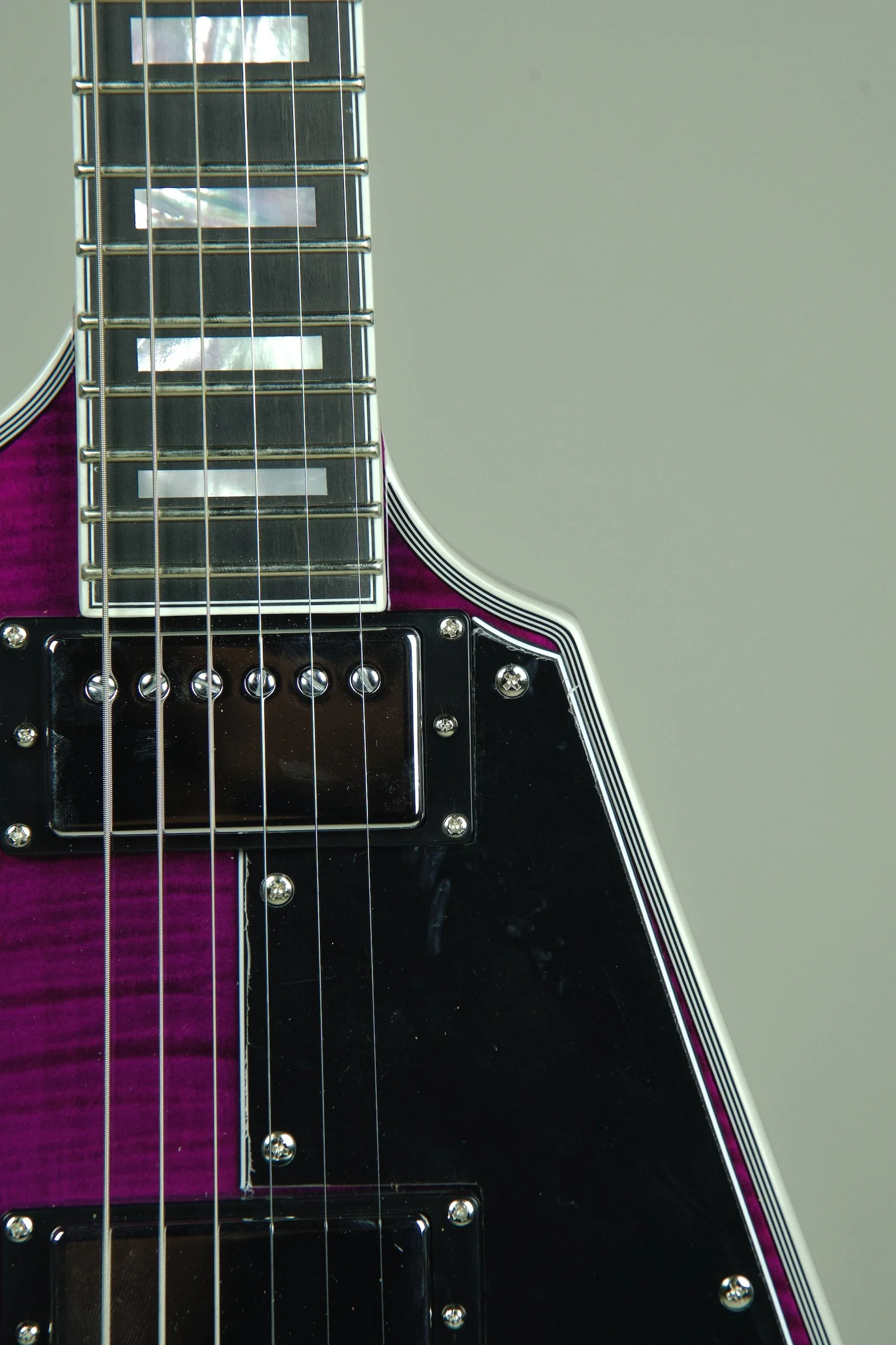 Schecter V-1 Custom Electric Guitar - Trans Purple6.jpeg