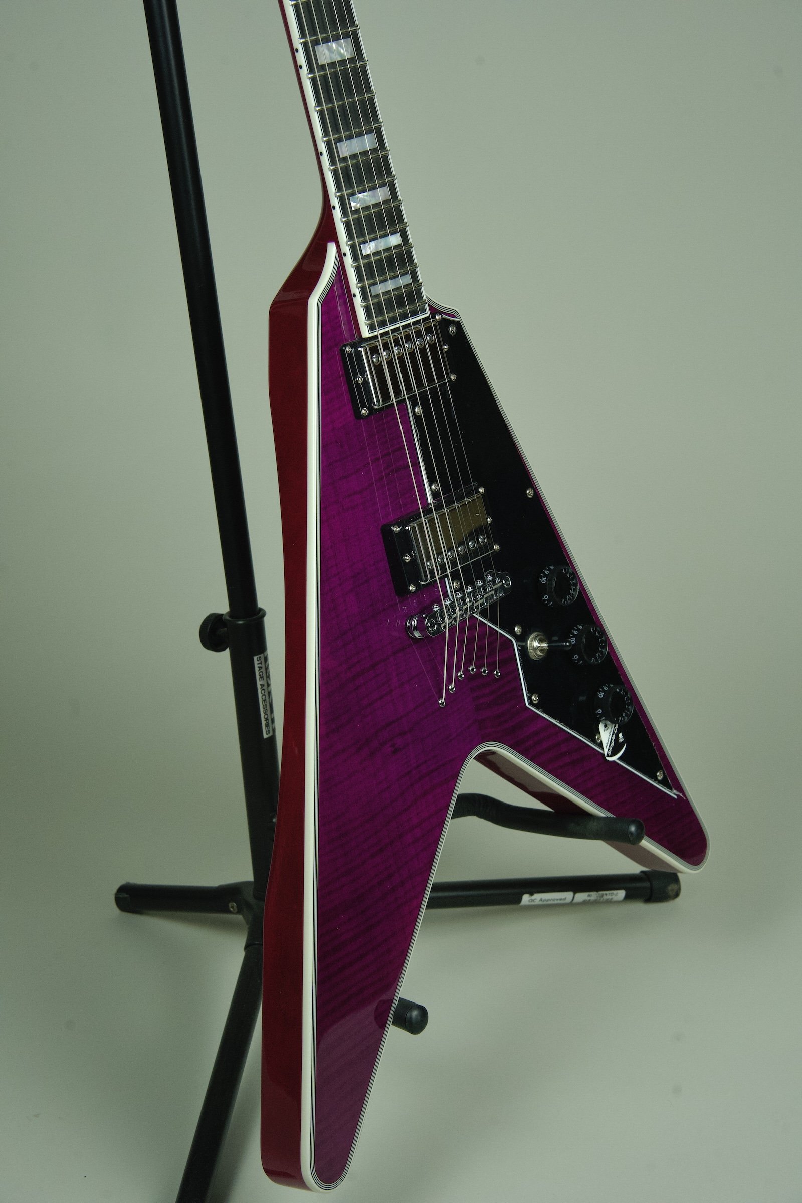 Schecter V-1 Custom Electric Guitar - Trans Purple15.jpeg