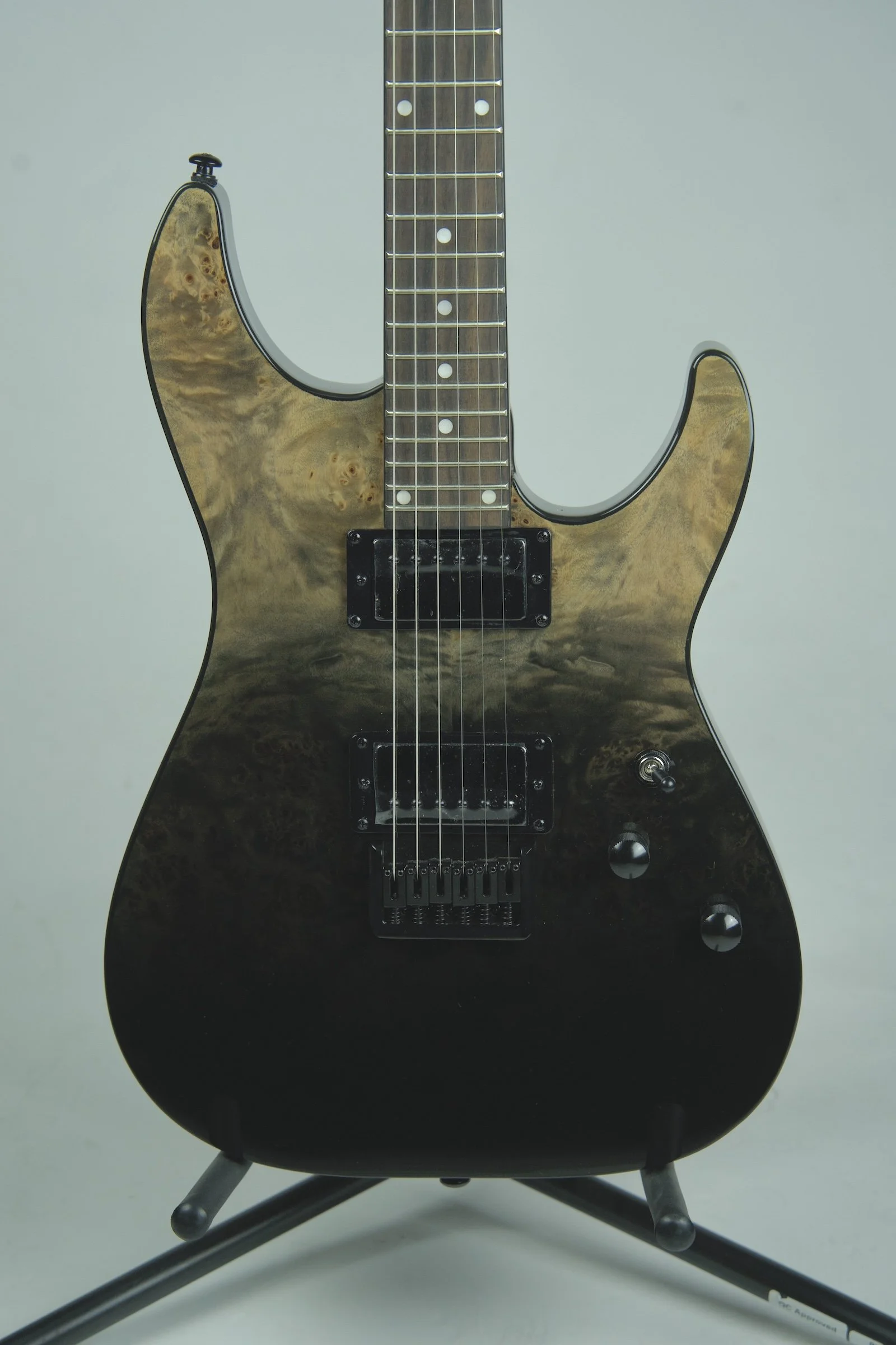 Schecter C-1 Standard Black Fade Burst Burl2.jpeg