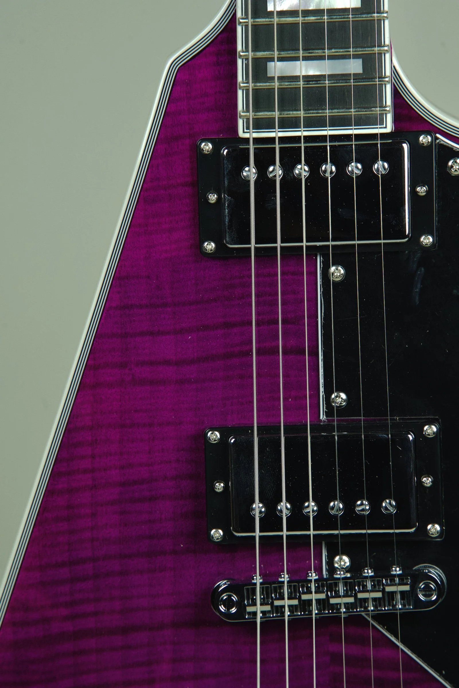 Schecter V-1 Custom Electric Guitar - Trans Purple7.jpeg