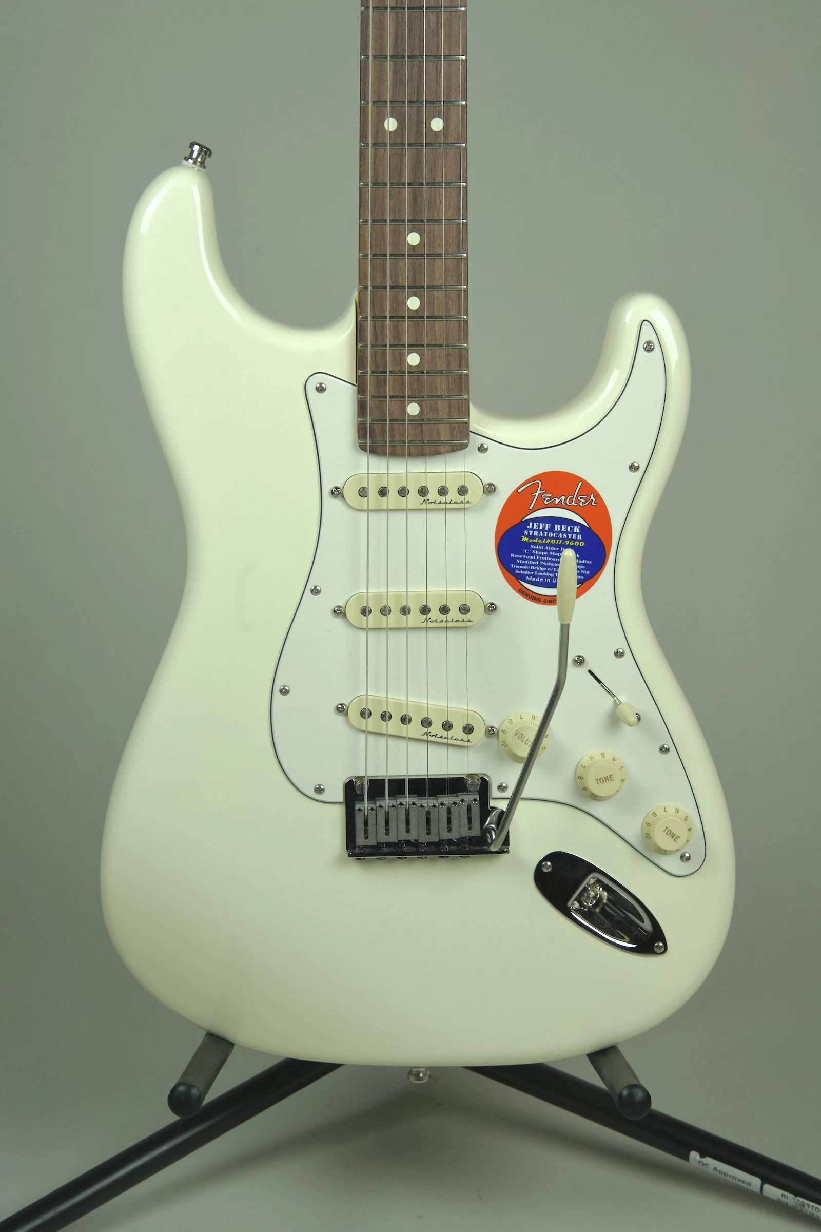 Fender USA Jeff Beck Signature Stratocaster Electric Guitar - Olympic White