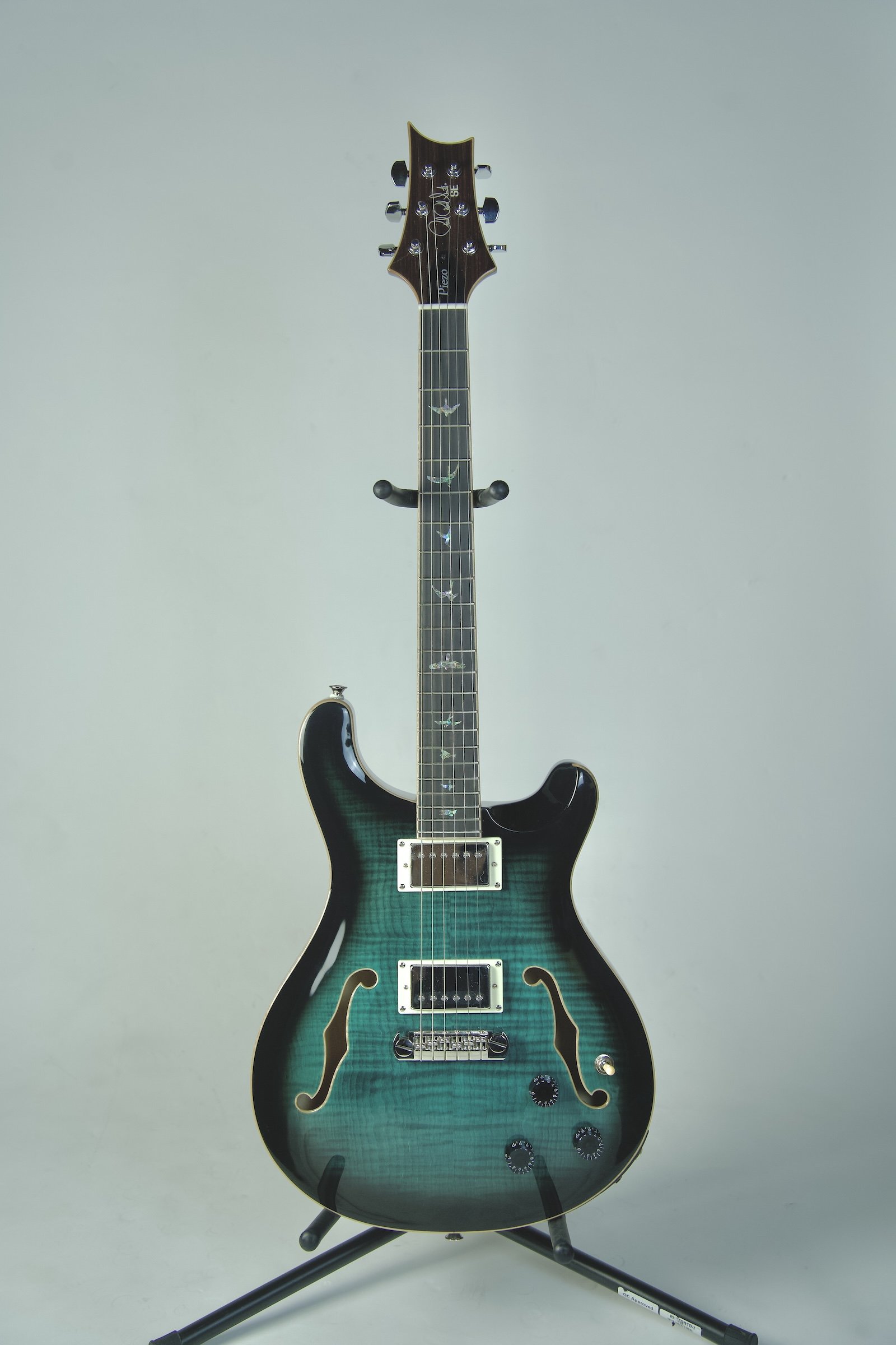 Used PRS SE Hollowbody II Piezo Electric Guitar Peacock Blue1.jpeg