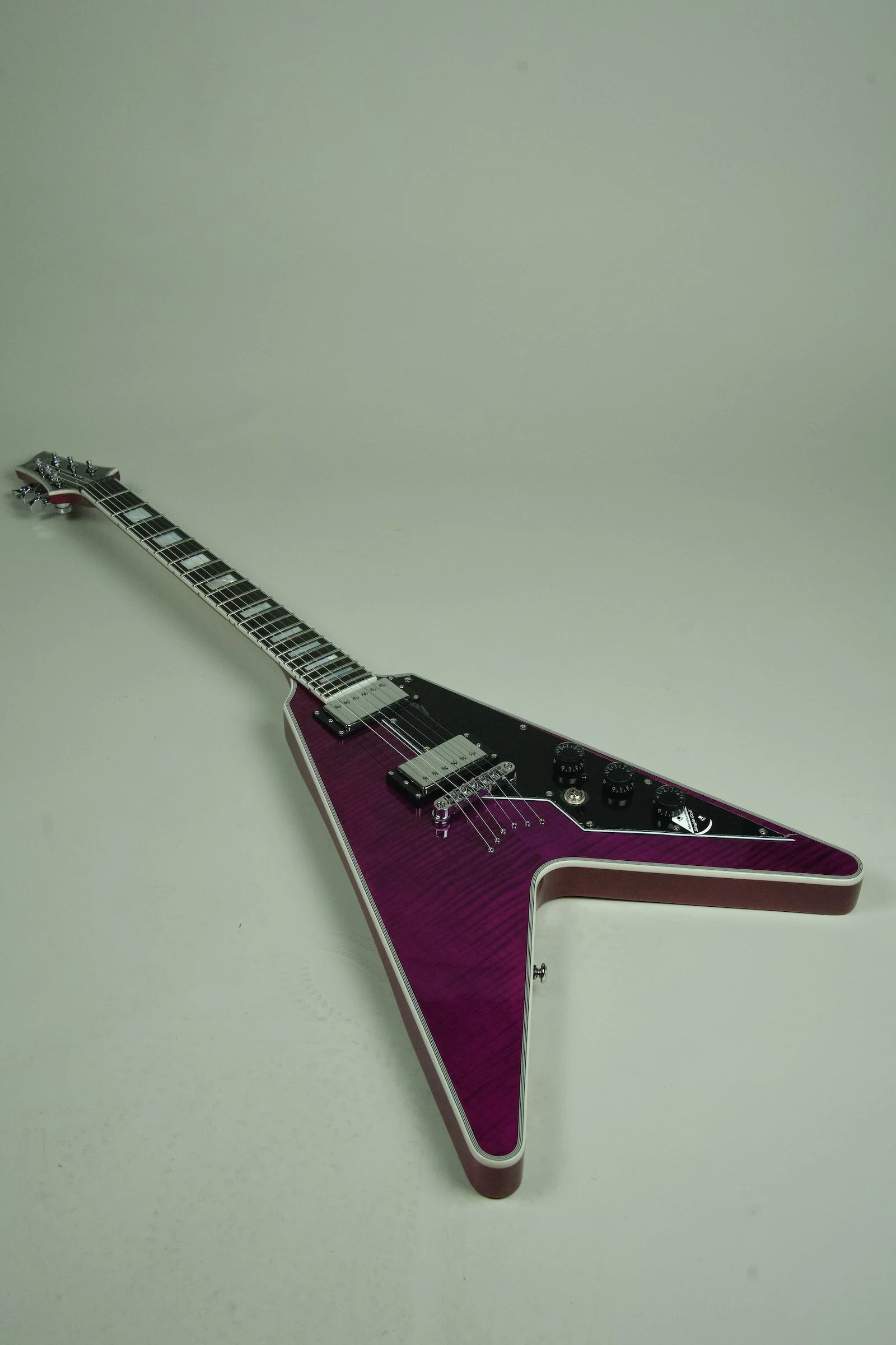 Schecter V-1 Custom Electric Guitar - Trans Purple17.jpeg