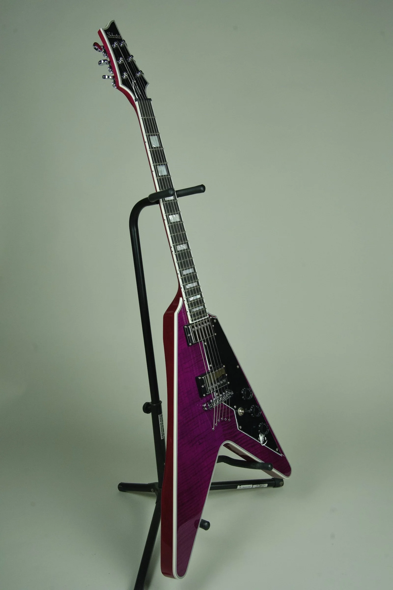 Schecter V-1 Custom Electric Guitar - Trans Purple14.jpeg