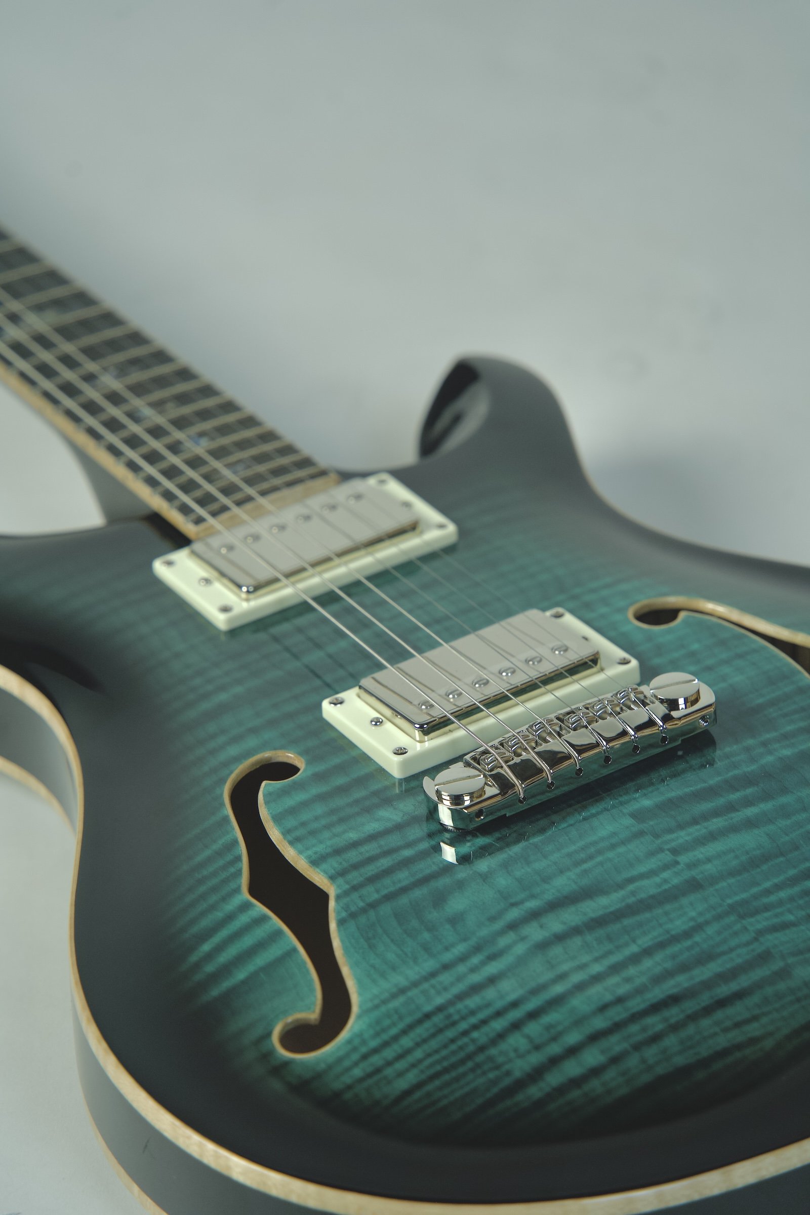 Used PRS SE Hollowbody II Piezo Electric Guitar Peacock Blue13.jpeg