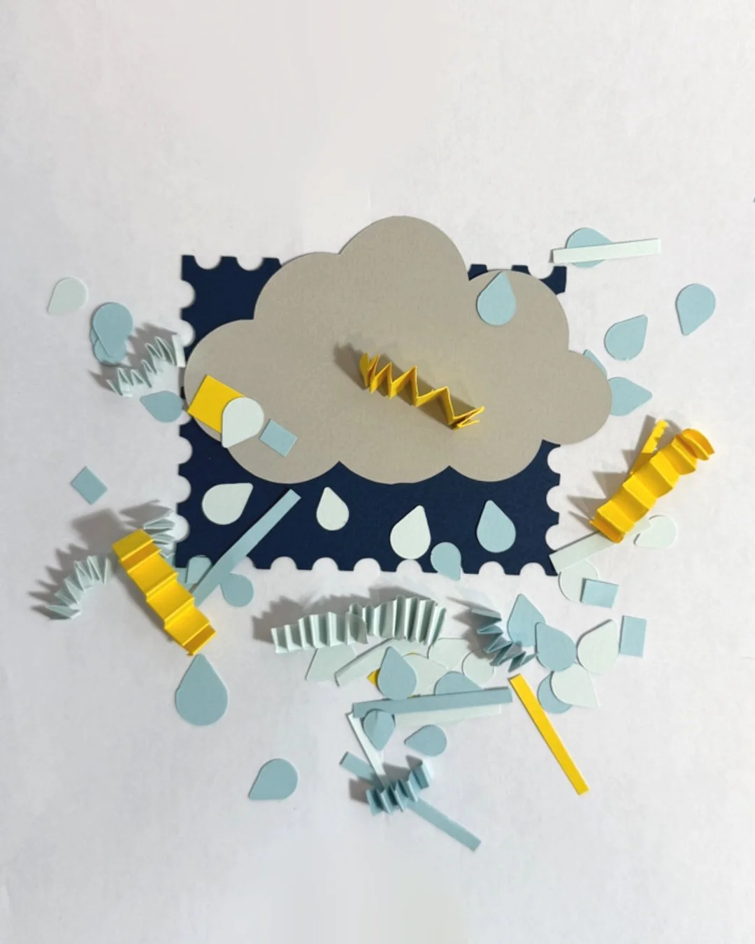 Rainy Day Confetti Card