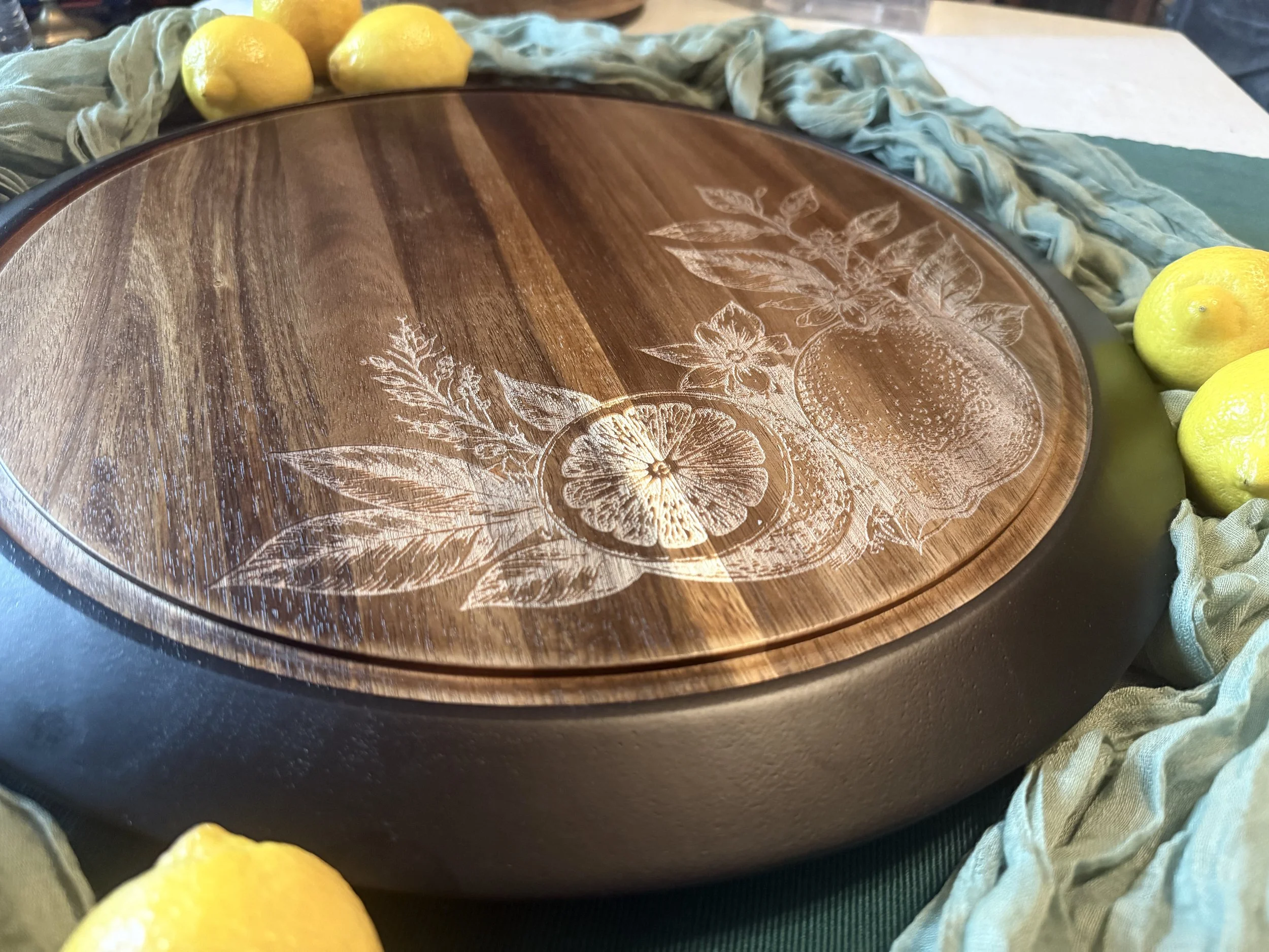 Lemon Botanical Lazy Susan
