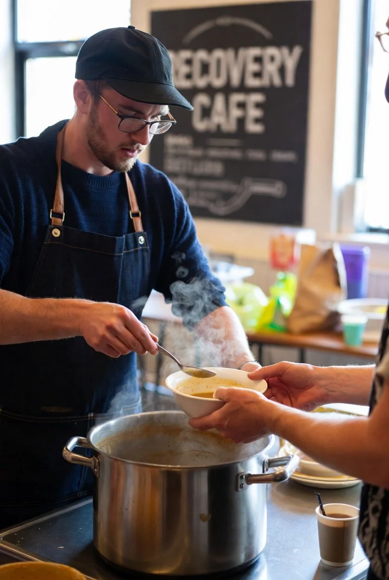 Sit down and join us for a light lunch and coffee social hour at Recovery Café 

Lunch is served Tuesday through Saturday from 11:30pm to 1pm
Coffee is served Monday through Friday from 1pm to 3pm