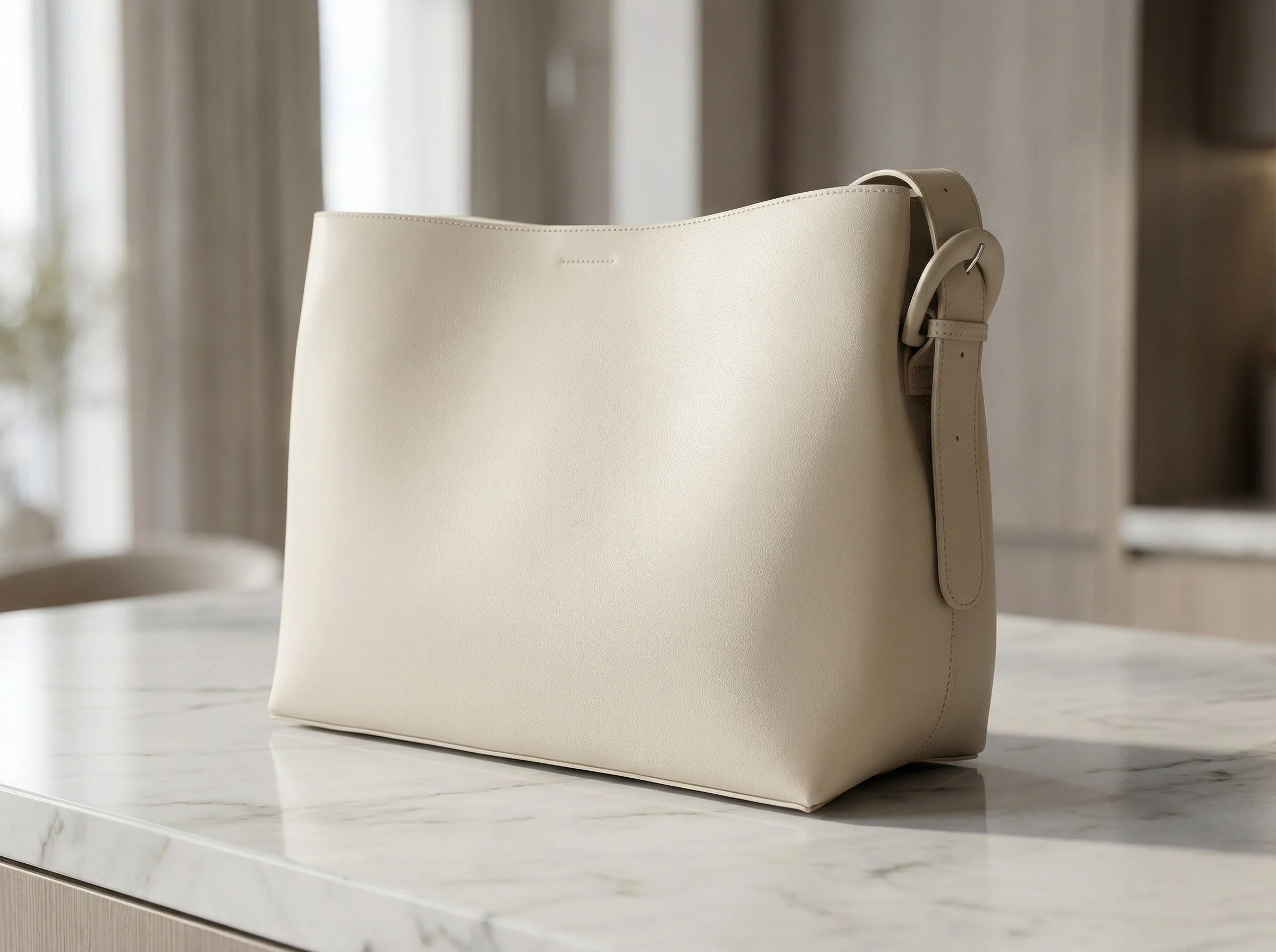 The Archives - Creme Brûlée Vegan Leather Tote