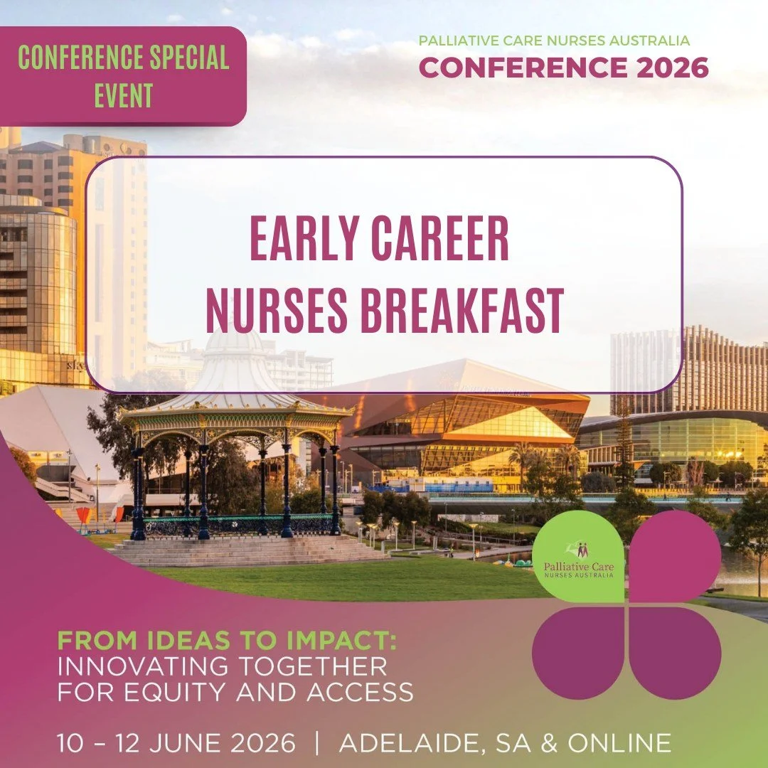 Starting out in palliative care and wondering where your career could lead?

At #PCNA2026, early career nurses are invited to a dedicated breakfast conversation with experienced nurse leaders. This relaxed session offers the chance to ask questions, 