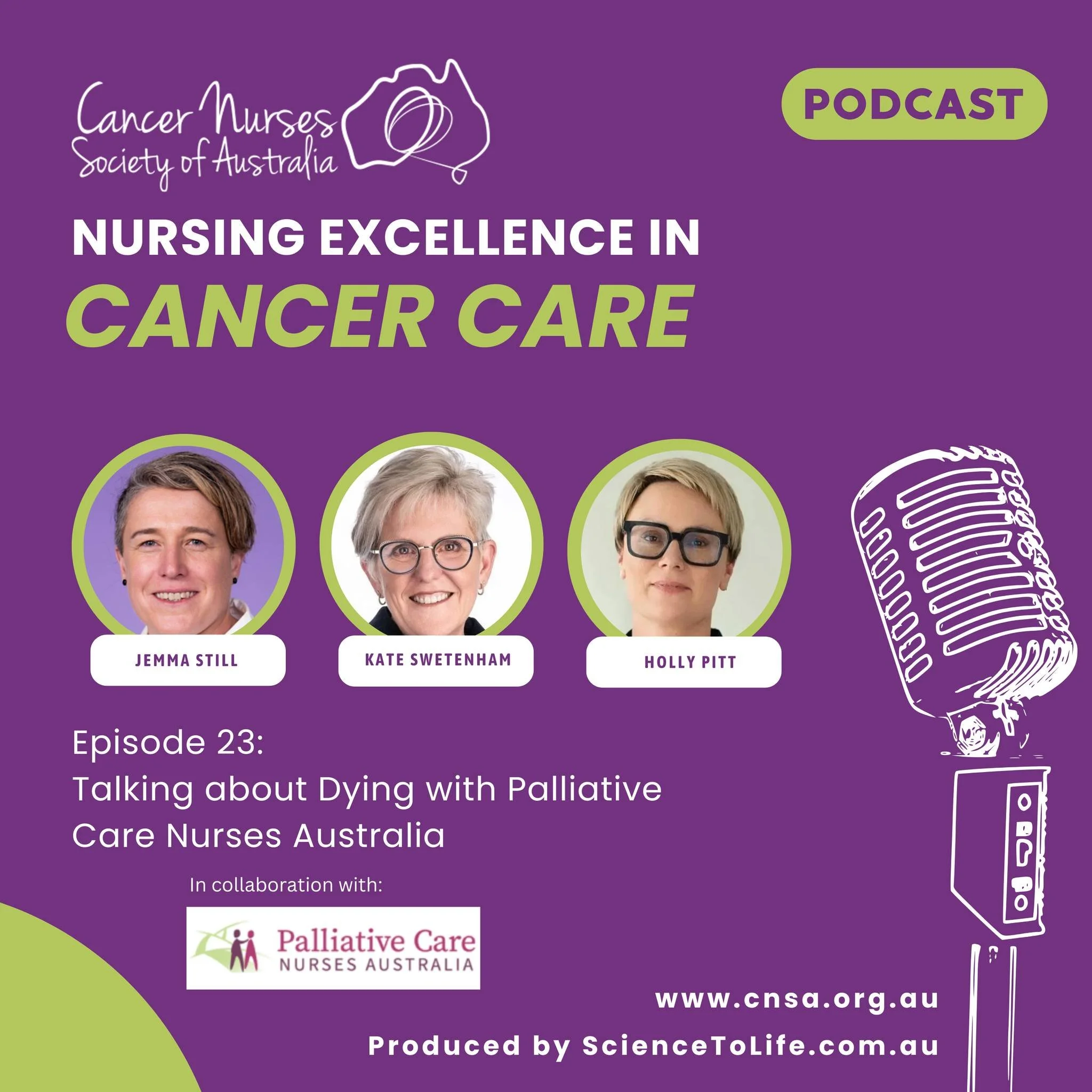 PCNA + CNSA | When nursing organisations collaborate, nurses benefit

We were pleased to join the latest podcast from the Cancer Nurses Society of Australia (@cancernursesaus) to talk about the work of Palliative Care Nurses Australia (PCNA) and the 