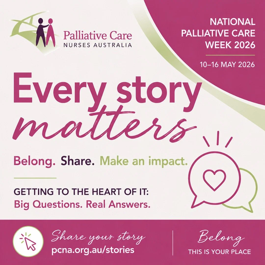 We&rsquo;re getting close to National Palliative Care Week.

This year, PCNA is creating a space to collect stories from nurses - real moments from practice that have stayed with you.

They might be small, or something that shaped the way you work. T