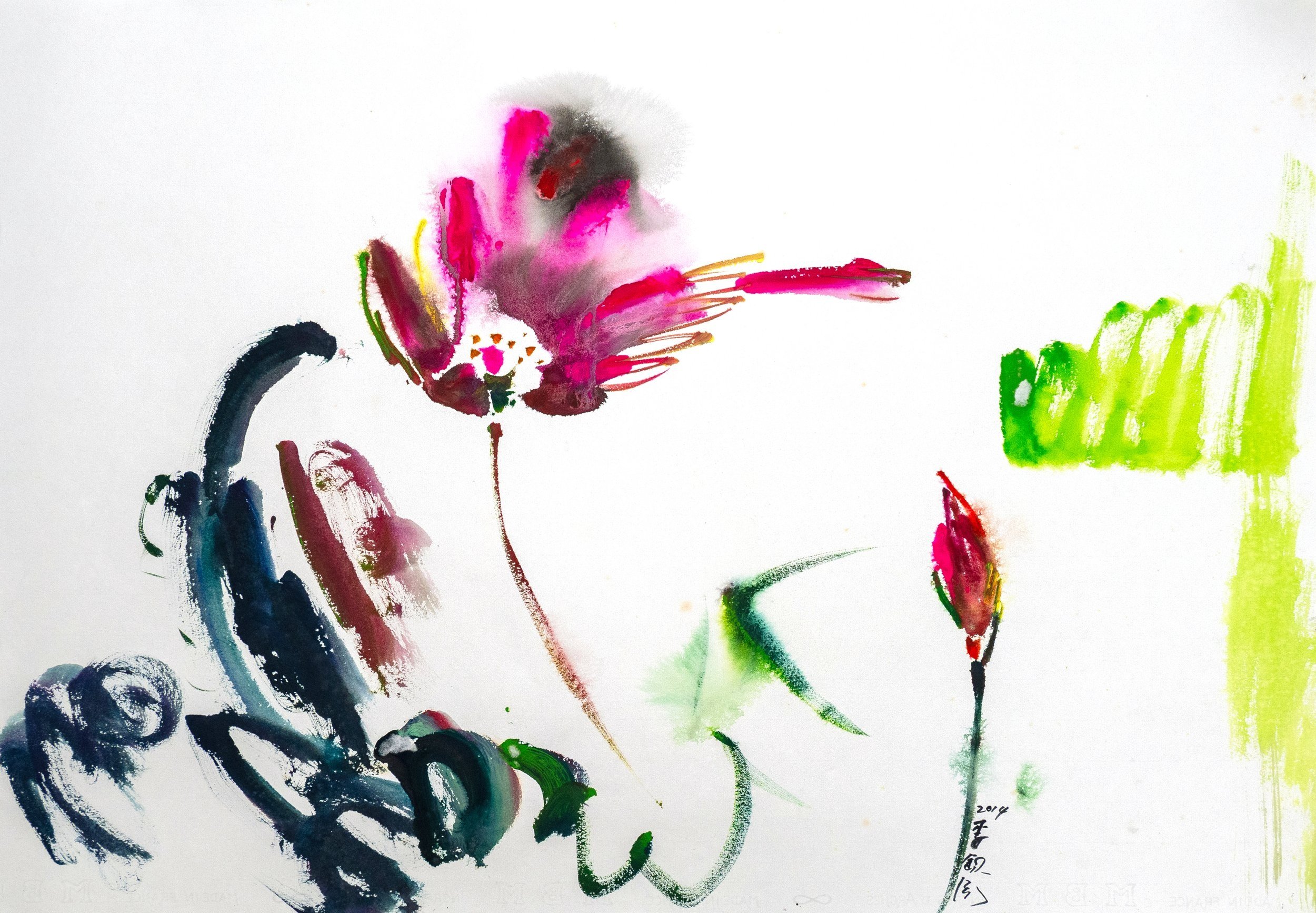 Lotus, Blossoming Hope
Ink spills, painting fresh lotus bright,
Poised with elegance, swaying light.
Brushstrokes, lush leaves, whisper the promise of hope,
Wild script, waves that cradle, breathing life.