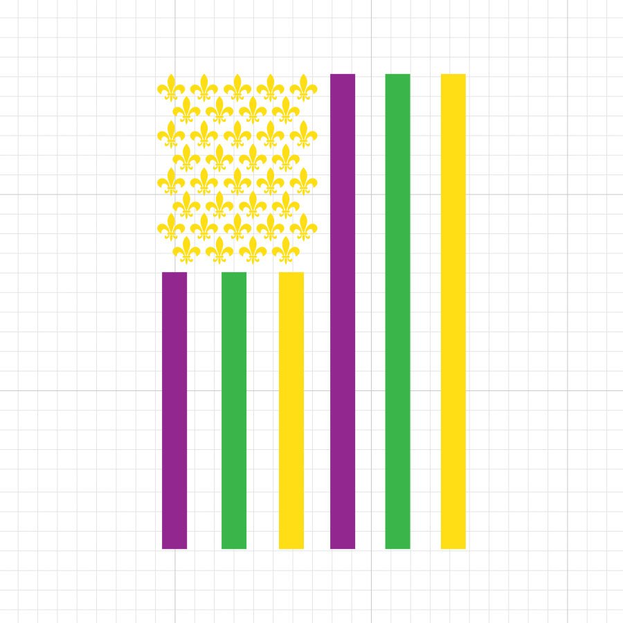 Mardi Gras Flag SVG