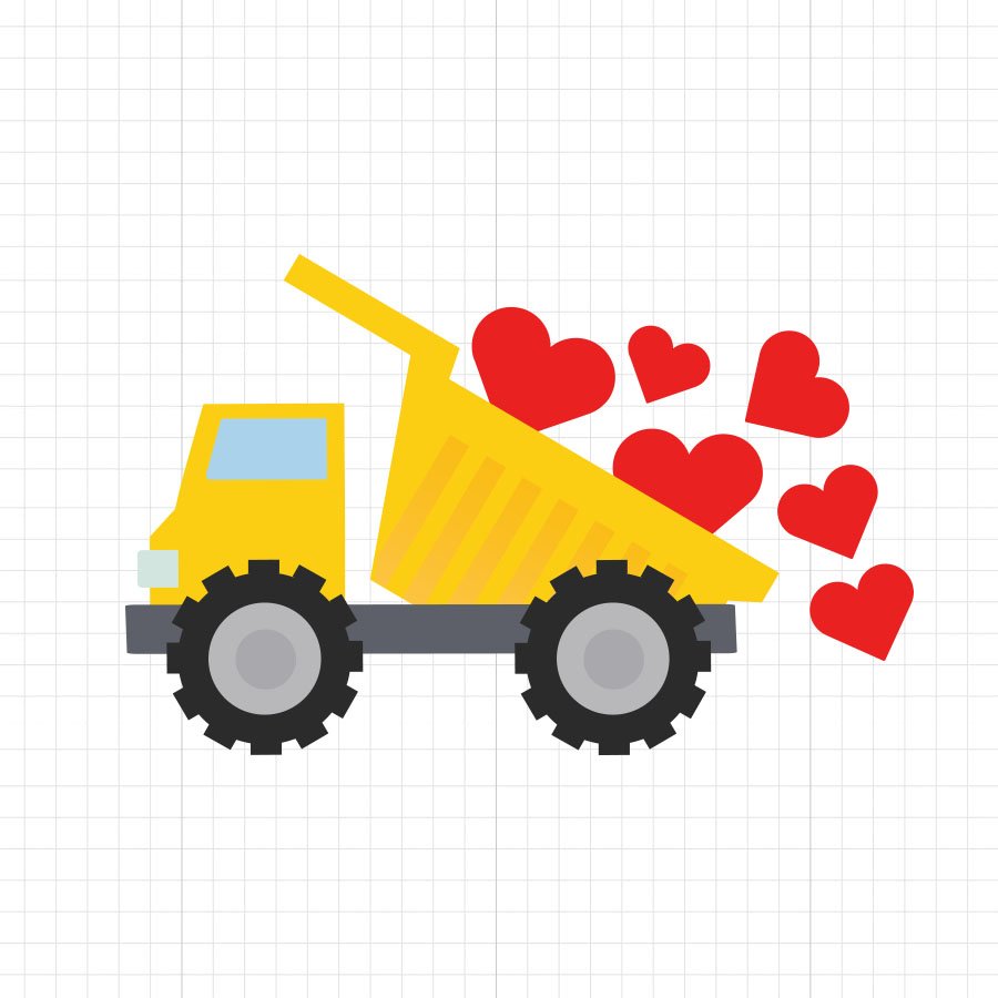 Heart Truck SVG