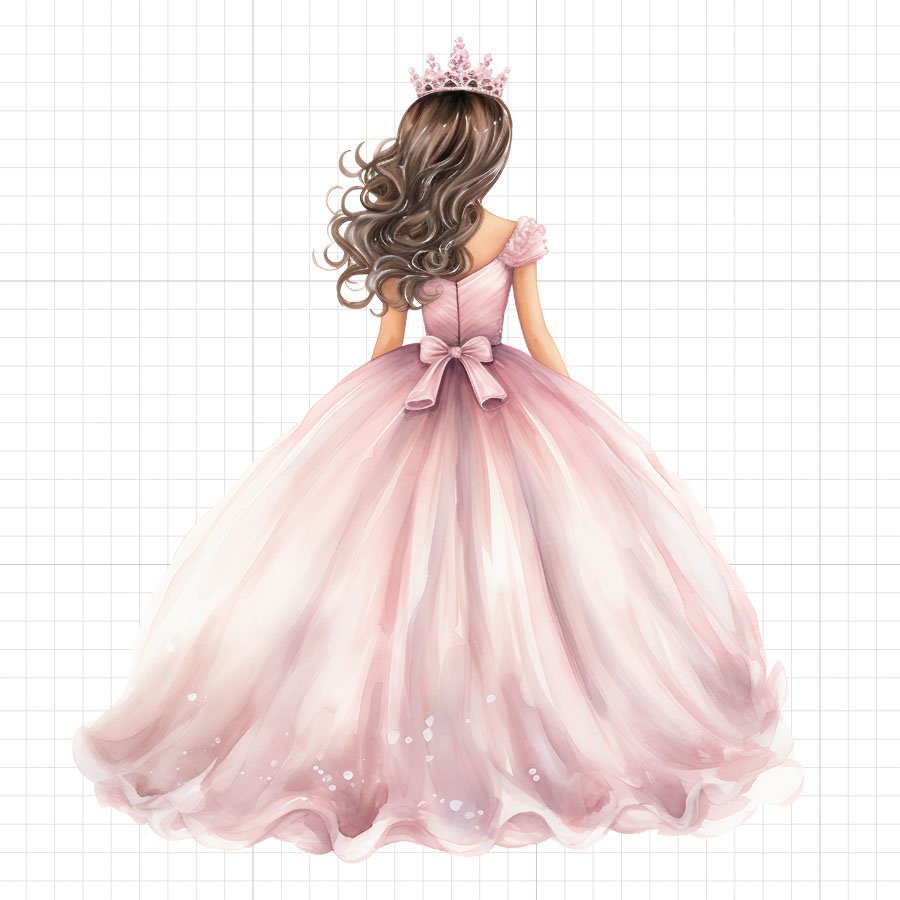 Princess Back View PNG
