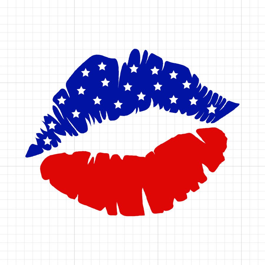 Flag Lips SVG