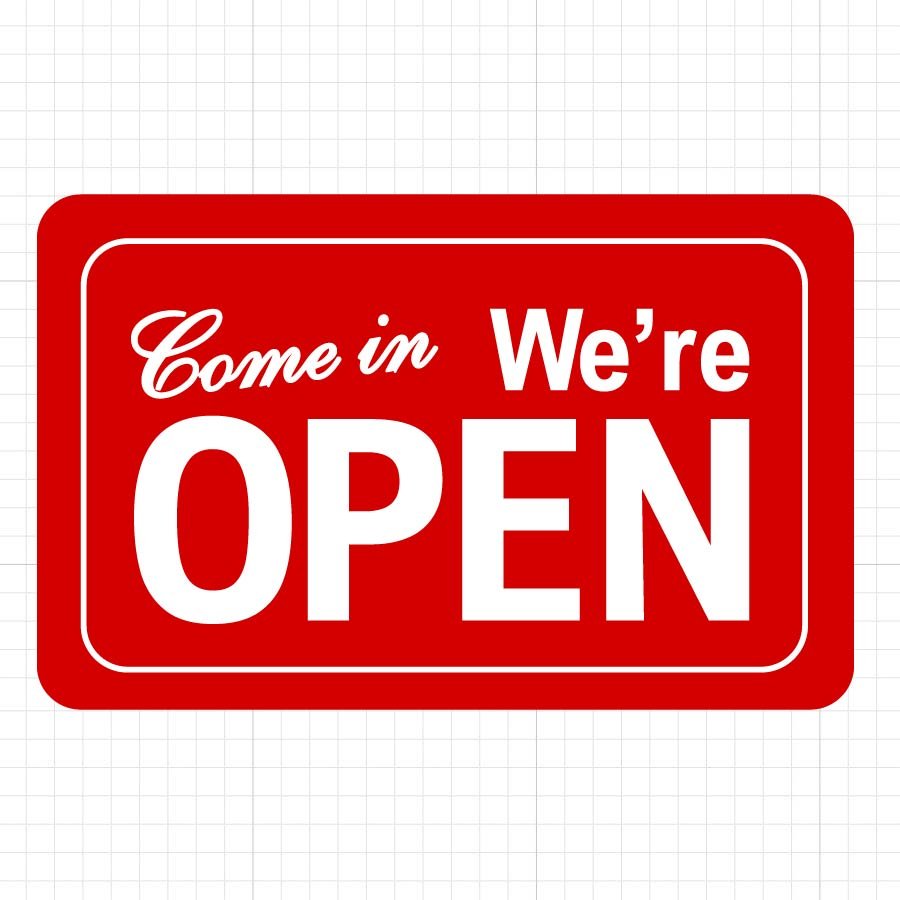 Come In We're Open SVG