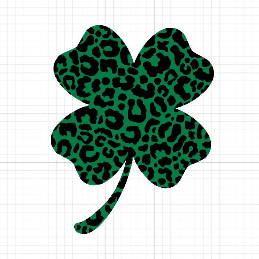 Leopard Print Clover SVG