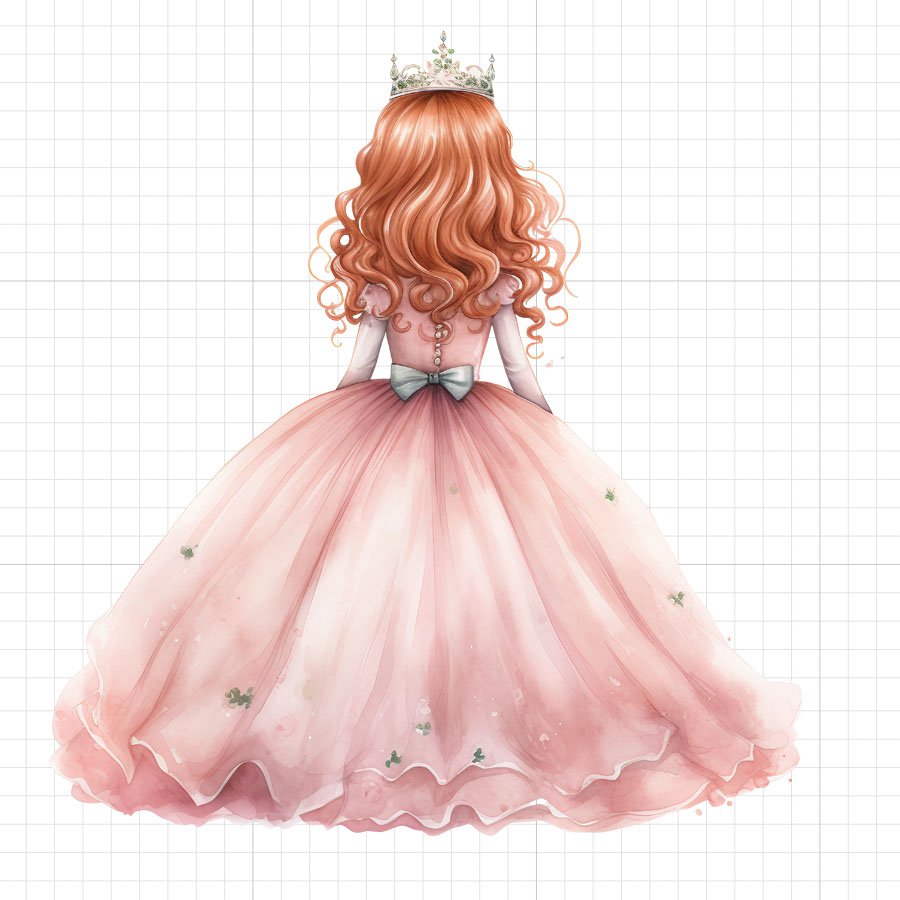 Princess Back View PNG
