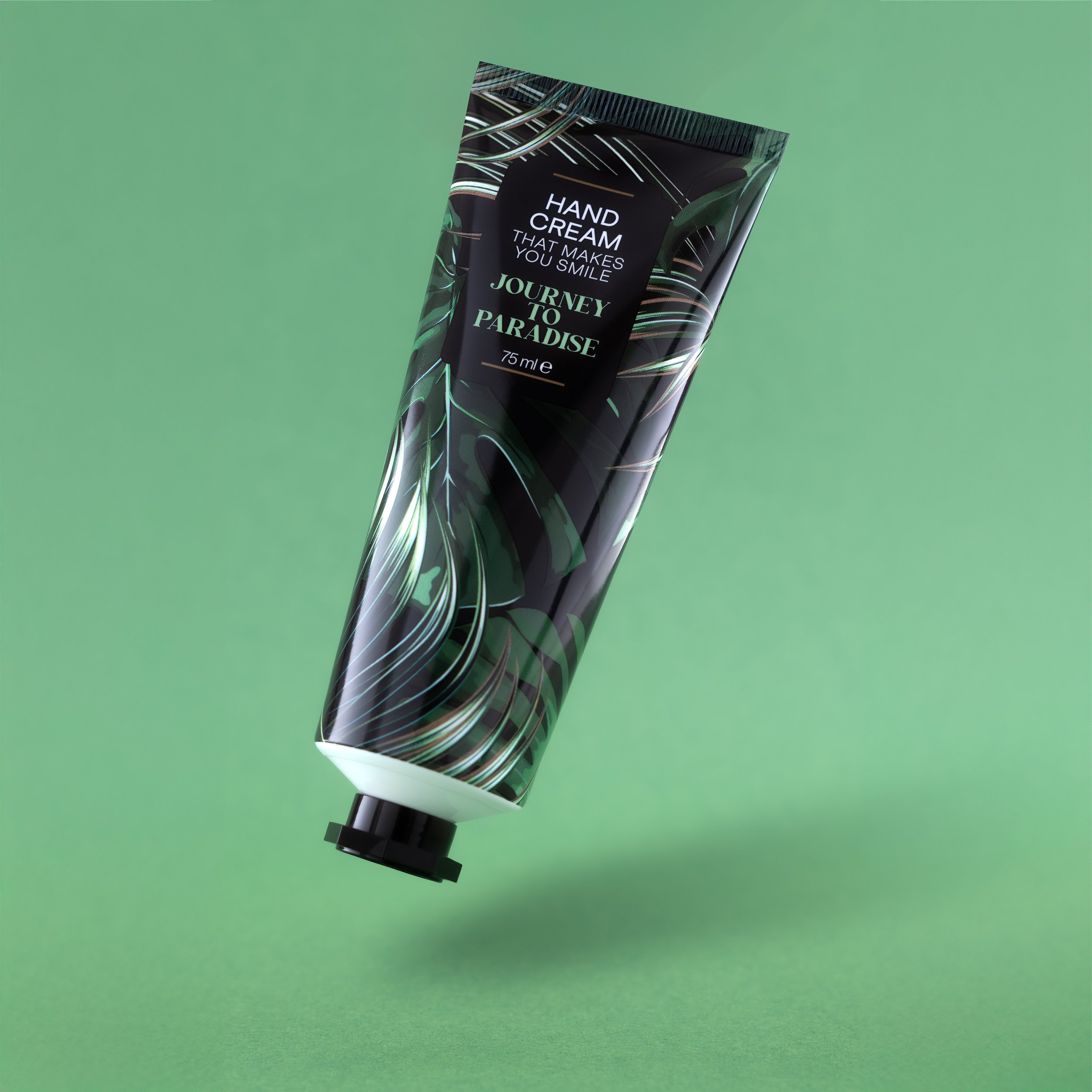 Photographie professionnelle d'un packaging de tube cosmétique mettant en valeur les finitions brillantes et le design minimaliste du fond. Réalisée dans le cadre d'un portfolio.