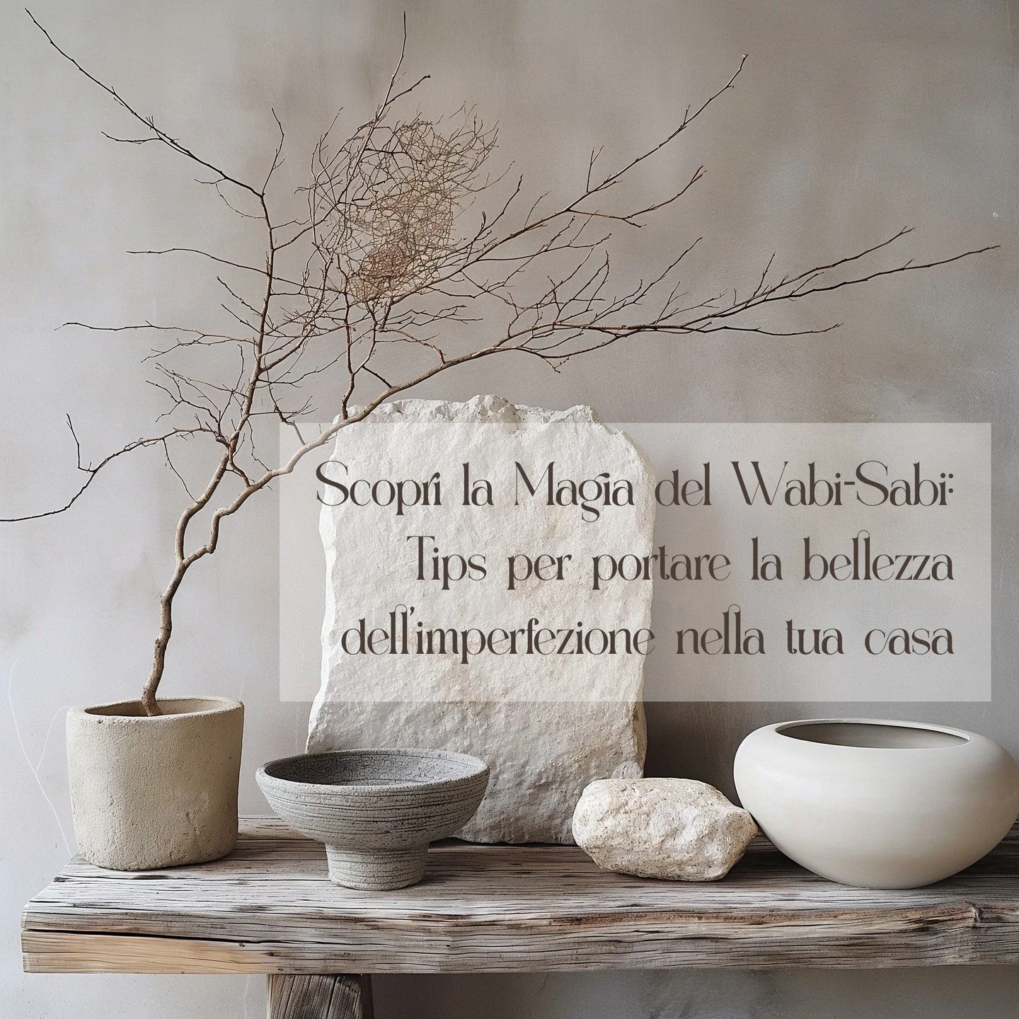 Scopri la Magia del Wabi-Sabi: Bellezza nell'Imperfezione ✨ 
La filosofia giapponese del wabi-sabi ci insegna a trovare bellezza nelle imperfezioni e nell'impermanenza. Attraverso l'uso di materiali naturali, texture grezze e l'arte del kintsugi, pos